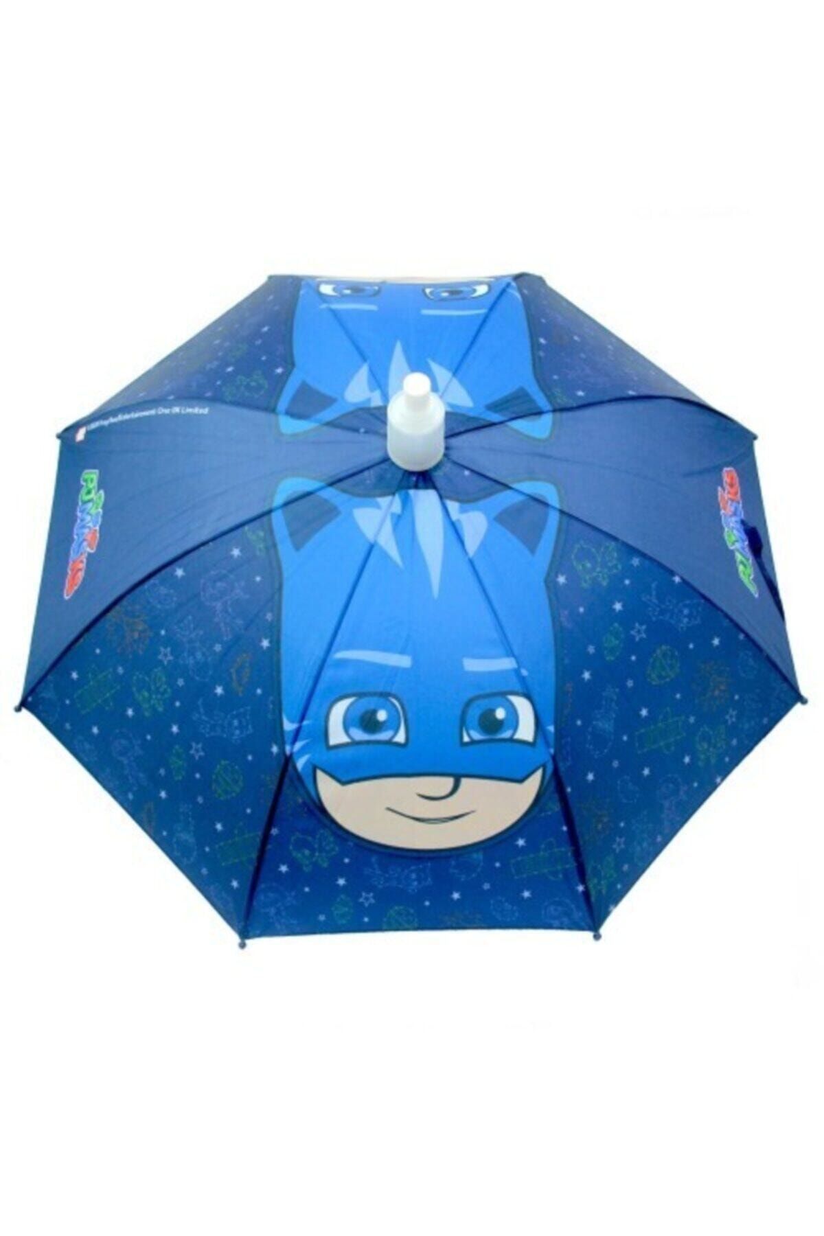 Rubenis Pjmasks Lisanslı Çocuk Şemsiyesi 8 Telli Mavi Şemsiye