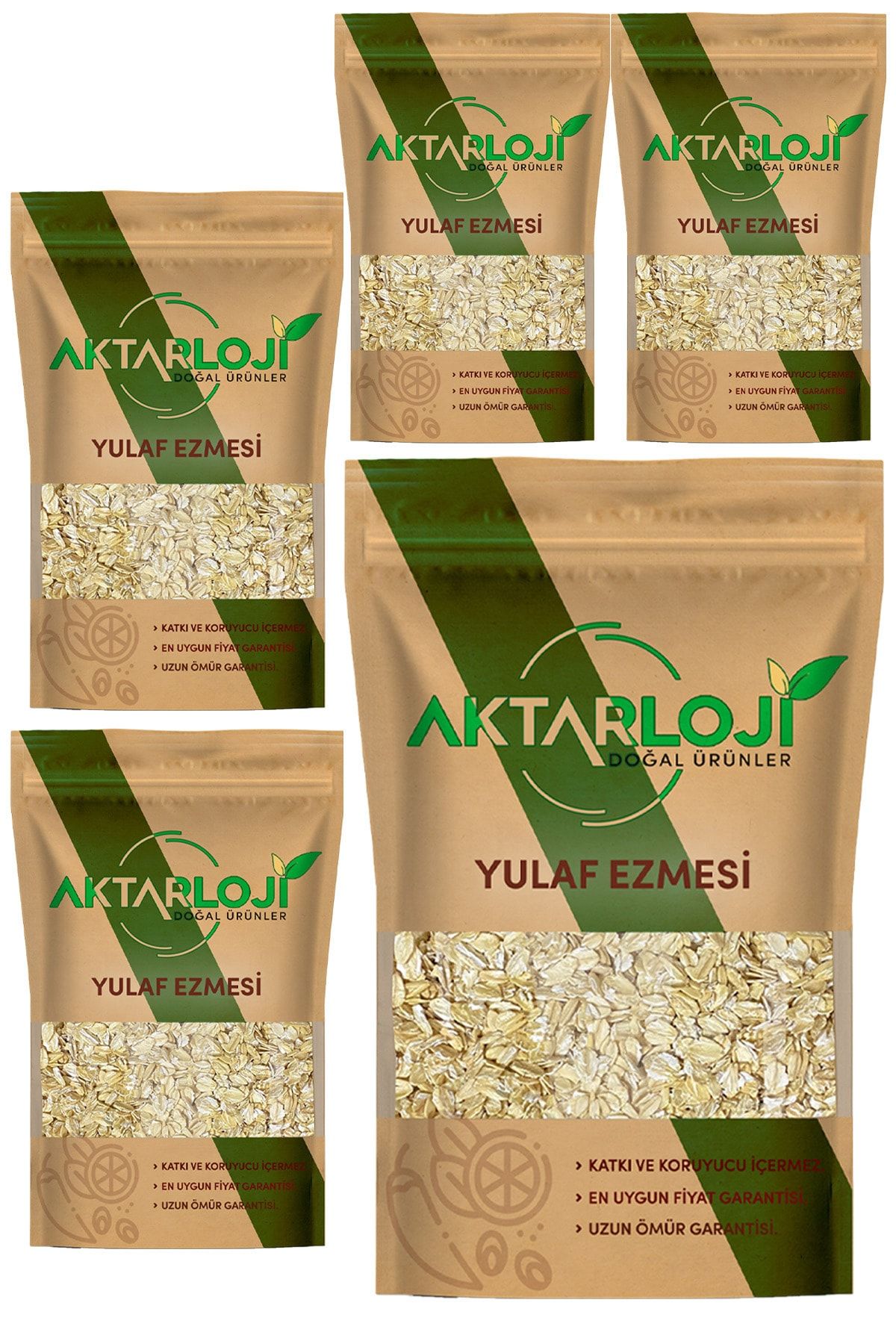 aktarloji 5 Kg Katkısız Doğal Yulaf Ezmesi ( 1'er Kg Paketlerde) / Doğal Katkısız