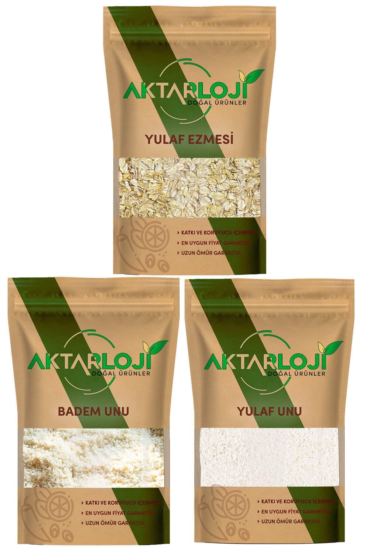 aktarloji 3 Kg Yulaf Ezmesi + 2 Kg Yulaf Unu + 300 Gr Badem Unu