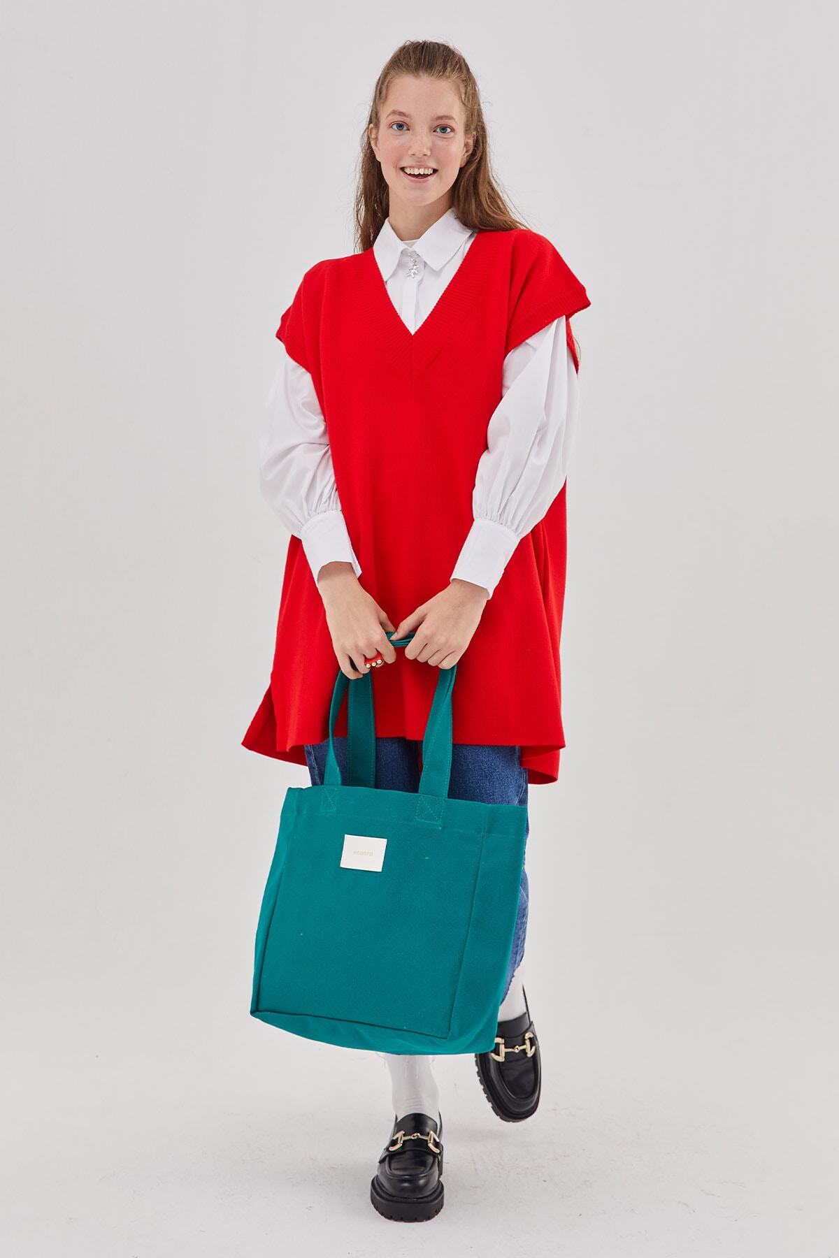 Hooopstore Woom Basic Süveter - Kırmızı