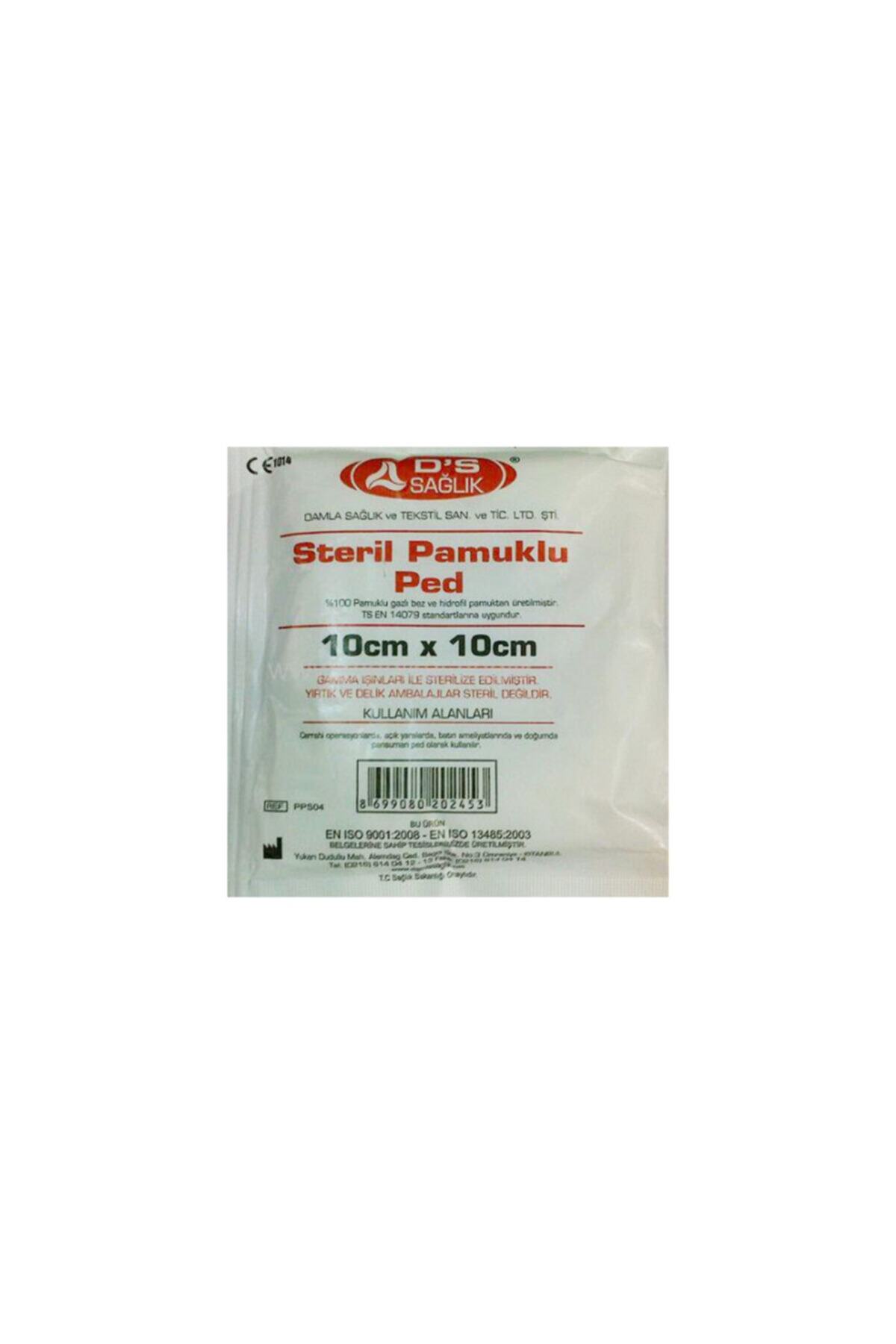 D'S Damla Sağlik Pamuklu Ped Steril 10cm * 10cm