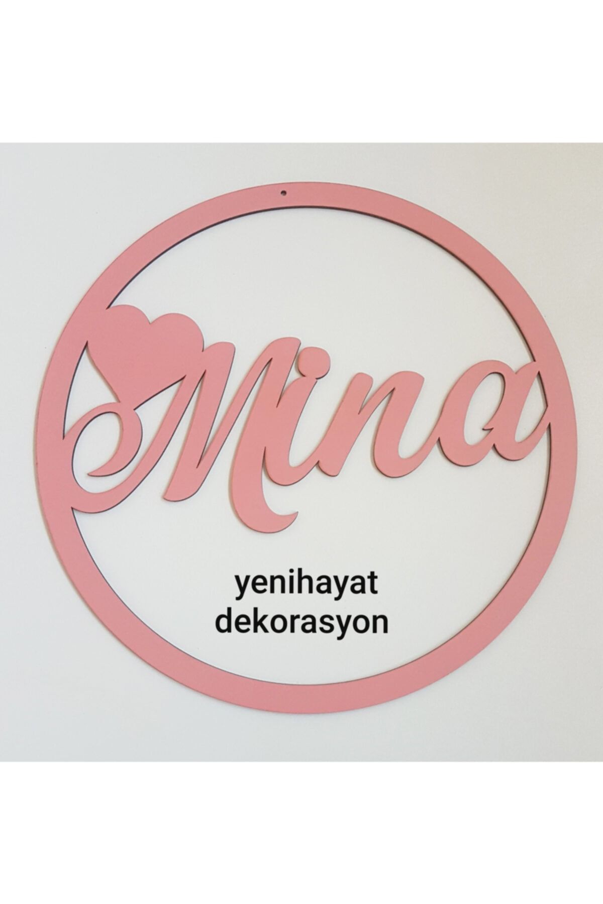 yenihayatdekorasyon Isimli Kasnak,makrome Çember,örgü Makrome Pembe 25 Cm