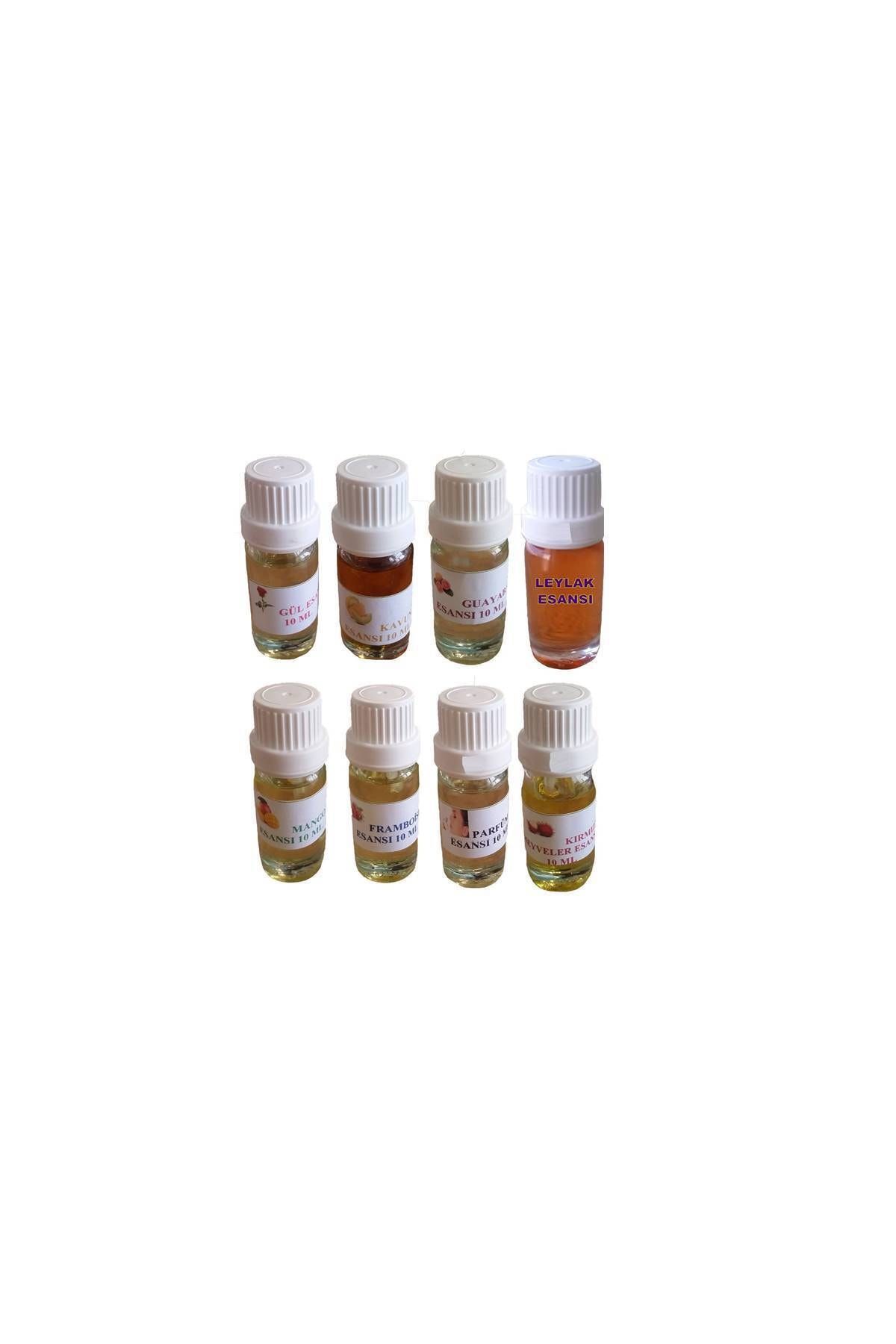 ARCAN Konsantre Esans Seti 8 Li Set - Mum Sabun Kokulutaş Kokusu Gül Kavun Guayaba Leylak Mango Vb 8x10ml