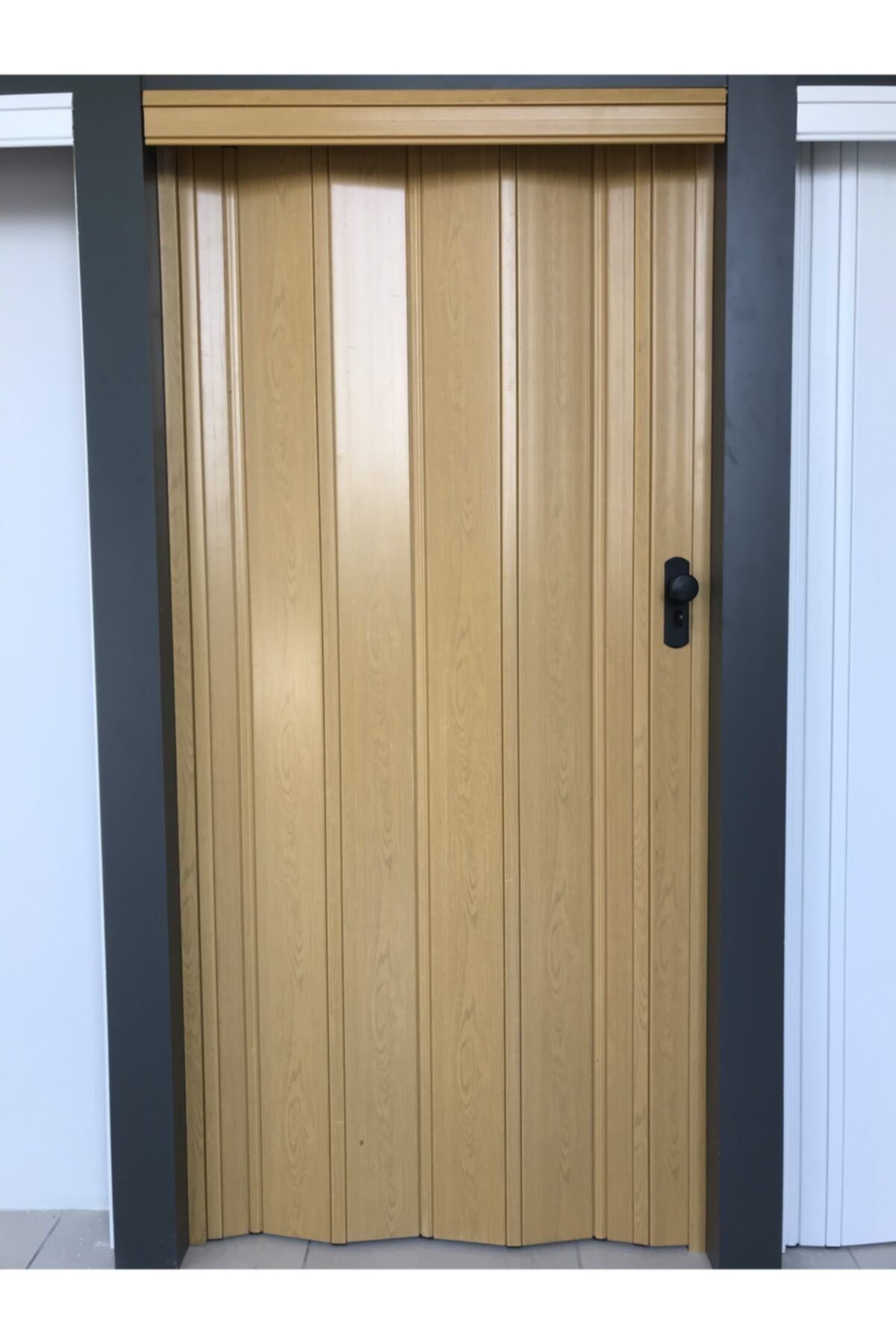 KAPER Katlanır Akordiyon Pvc Kapı-meşe-en:148-162 Cm-boy: 220 Cm E Kadar Tüm Ölçüler