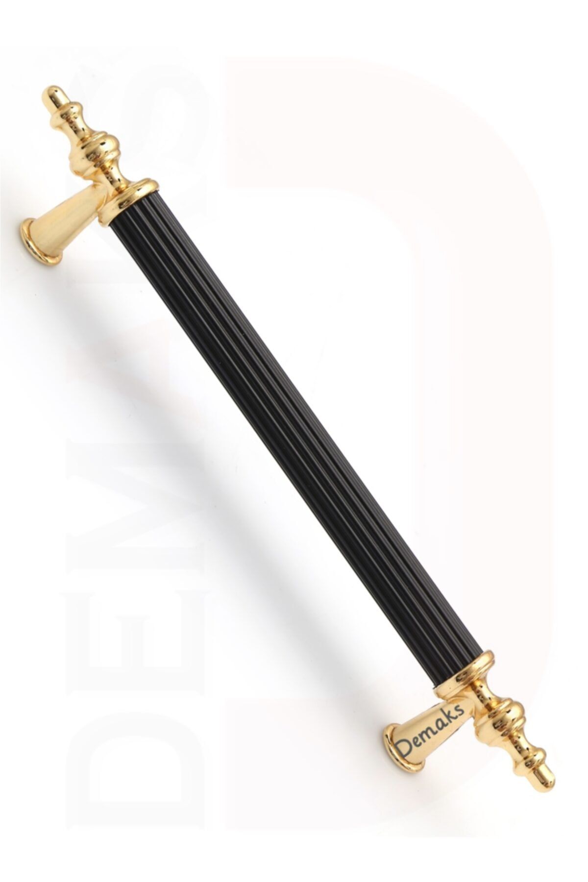 Demaks Kumru Siyah-altın 128mm (1ADET) Lüks Mobilya Dolap Çekmece Kulp