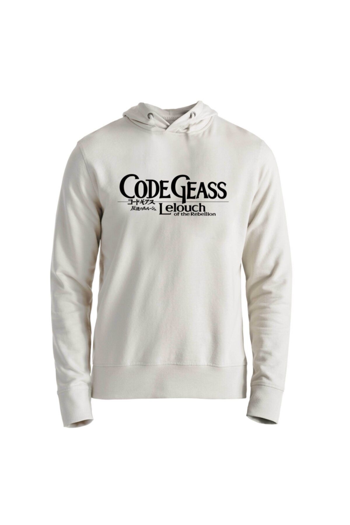 Alfa Tshirt Code Geass Resimli Baskılı Ekru Sweatshirt