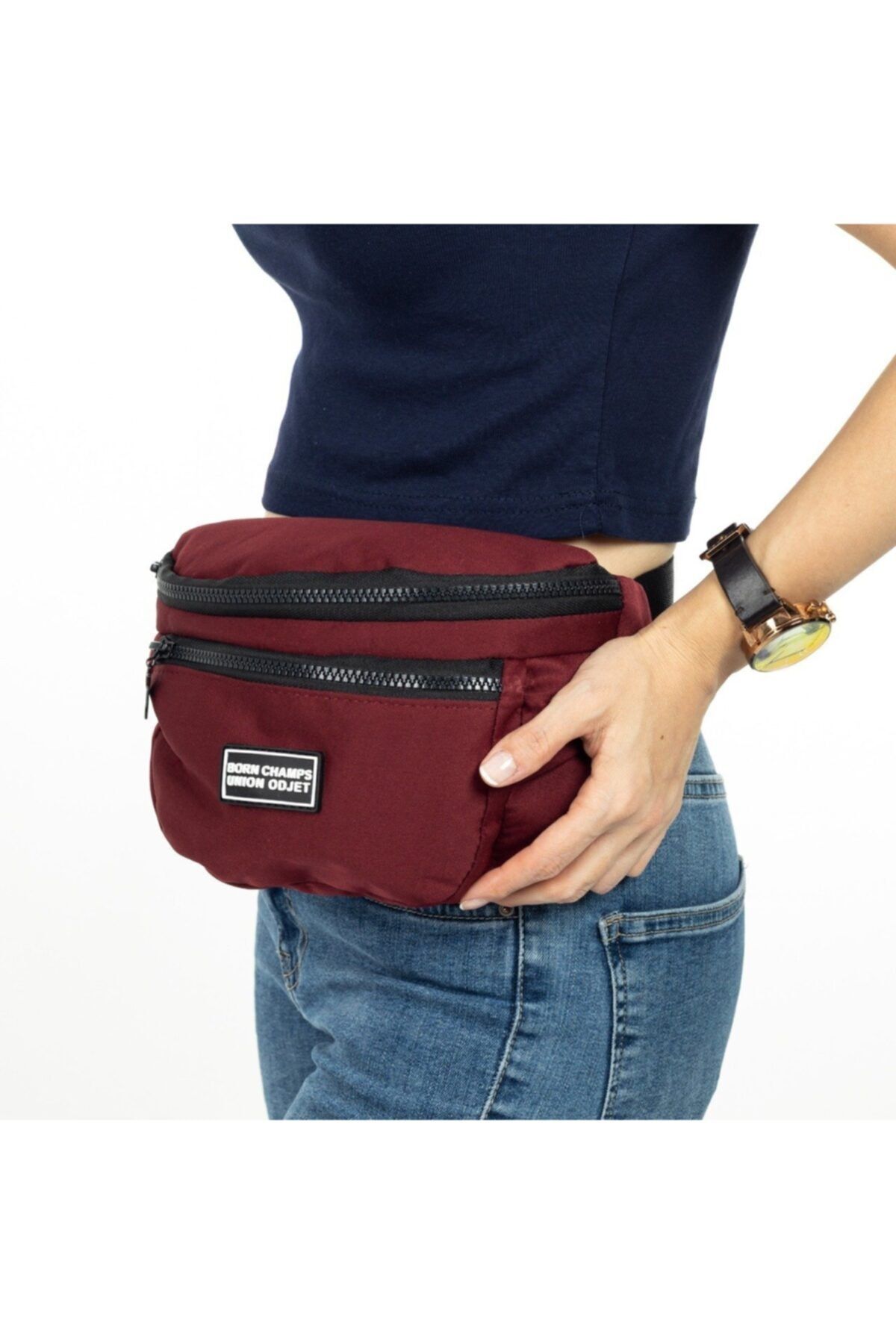 Makko Polo Bordo Bel Çantası