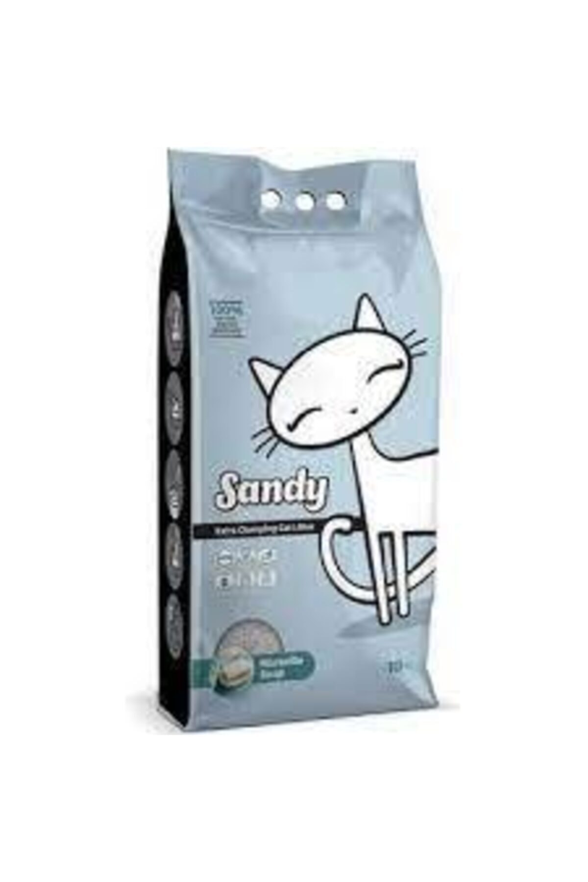 Sandy Sodyum Bentonit Ultra Topaklaşan Marsilya Sabunlu Doğal Kedi Kumu 10 kg