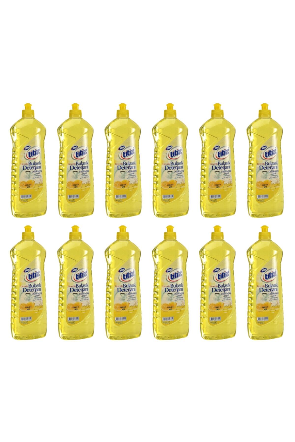 Titiz Sıvı Bulaşık Deterjanı 750ml X 12 Adet Sarı Limon