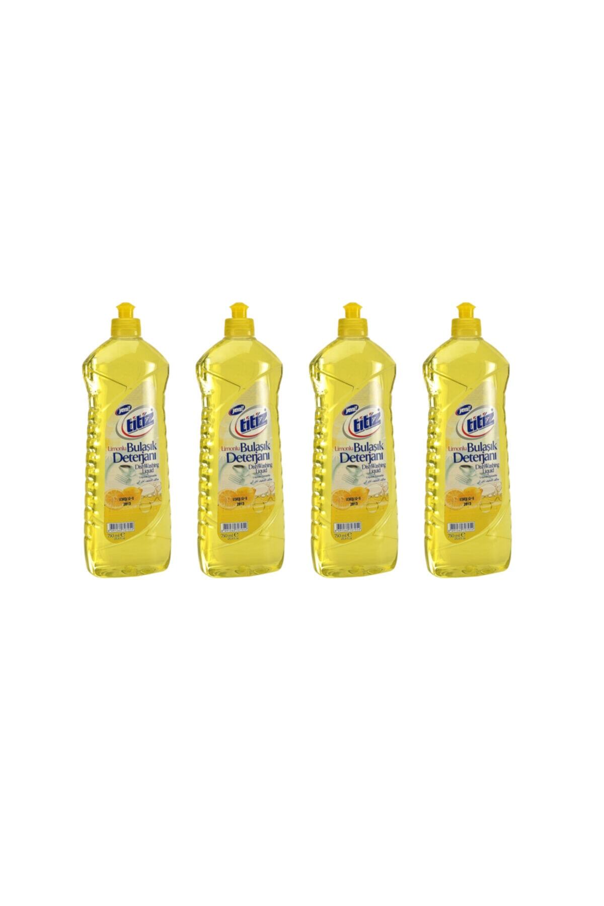 Titiz Sıvı Bulaşık Deterjanı 750ml X 4 Adet Sarı Limon