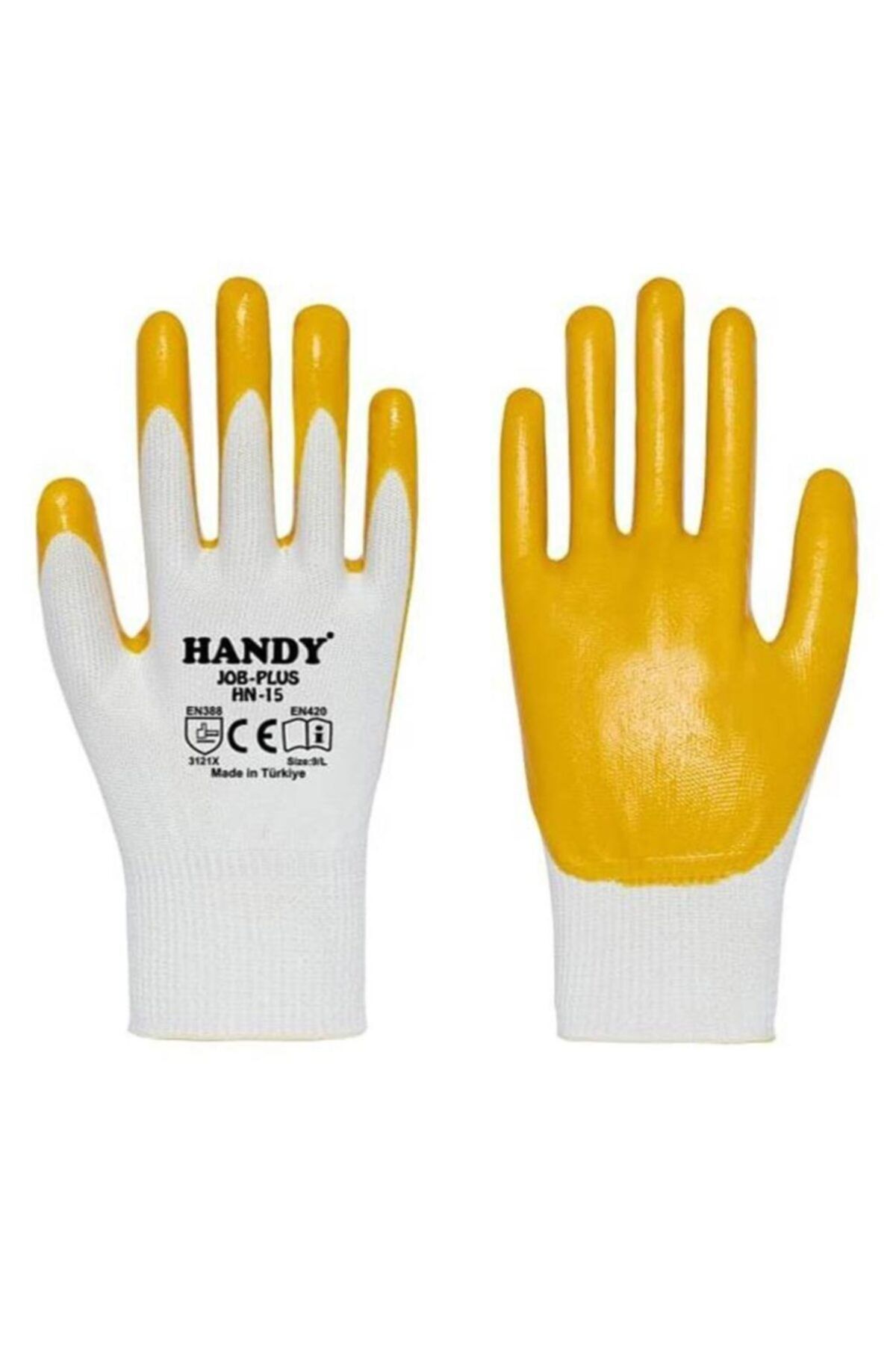Handy Hn-15 Nitril Kaplama Sarı Iş Sanayi Eldiveni 10 Xl (6 Adet)