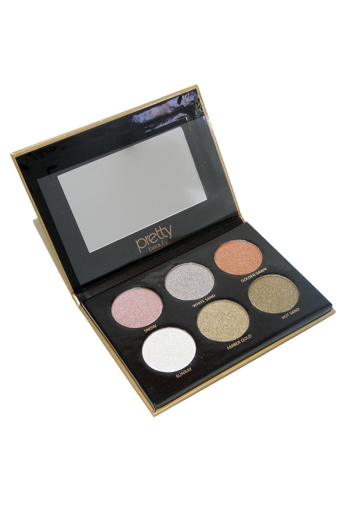 Pretty Beauty 6'lı Metalik Aydınlatıcı Pudra - Glow Kit Pb-74 8697406104115
