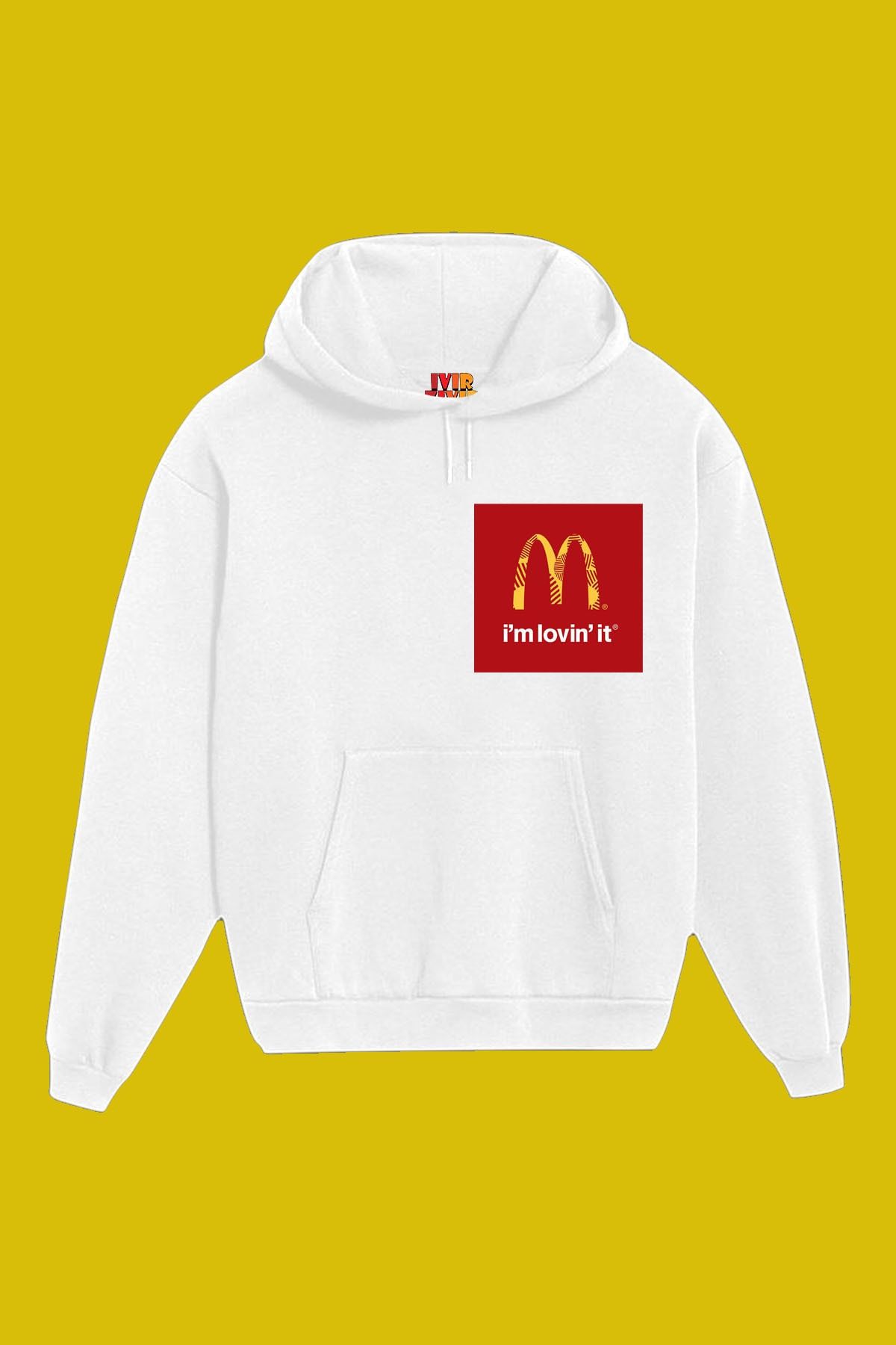 IvırZıvır Unisex Beyaz Mcdonald's Baskılı Sweatshirt