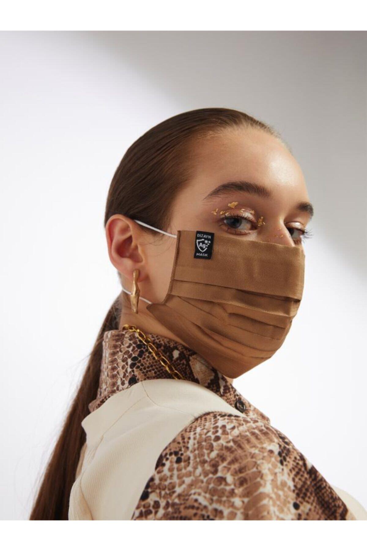 DIZAYN MASK Vizon Kulaktan Lastik Kullanımlı Telli Maske