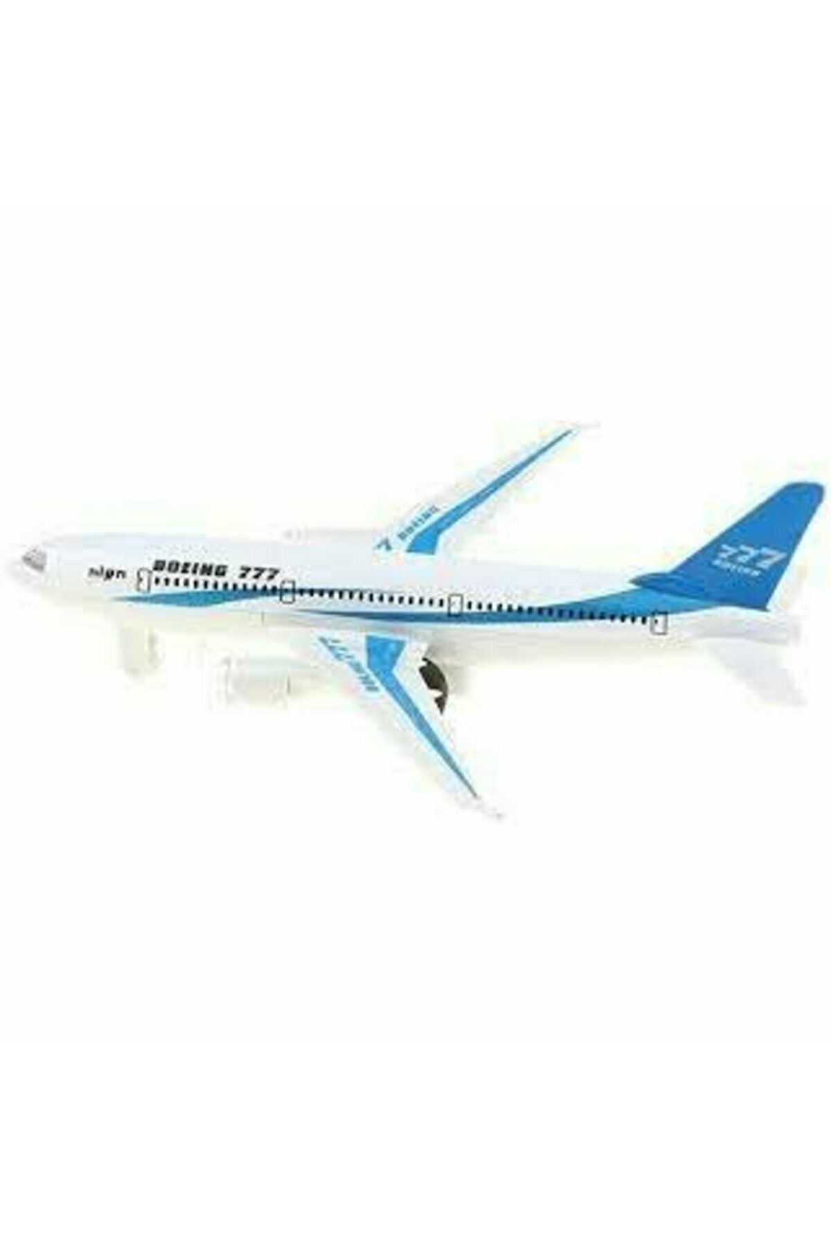 suden oyuncak Happy Toys Çek Bırak Boeıng Metal Sesli Işıklı Uçak 18 cm