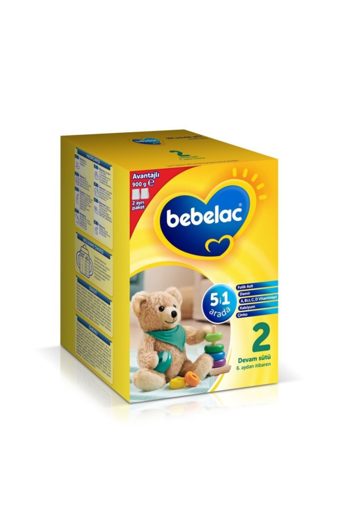 Milupa Bebelac 2 Cocuk Devam Sutu (6 - 9 Ay Cocuklar Icin) 900 G Lik Kutu