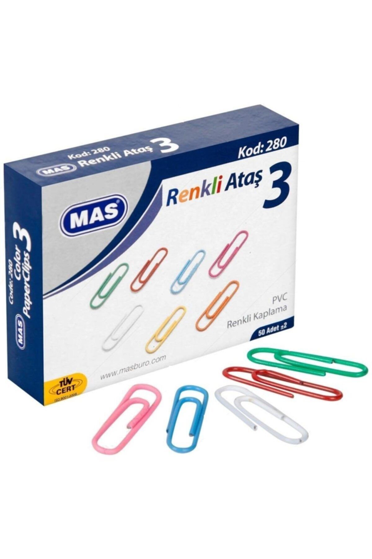 Mas 280 Pvc Kaplı 28mm Renkli Ataş