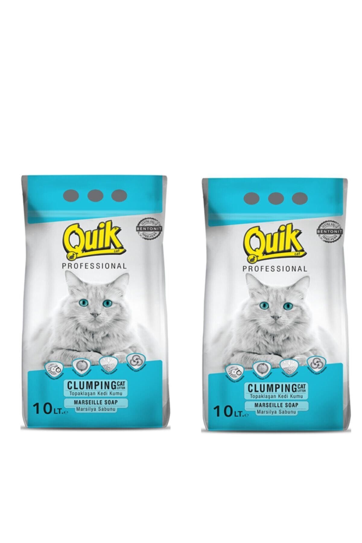 Quik Kedi Kumu 10 Lt X 2 Adet Ince Taneli Topaklaşan Marsilya Sabunlu