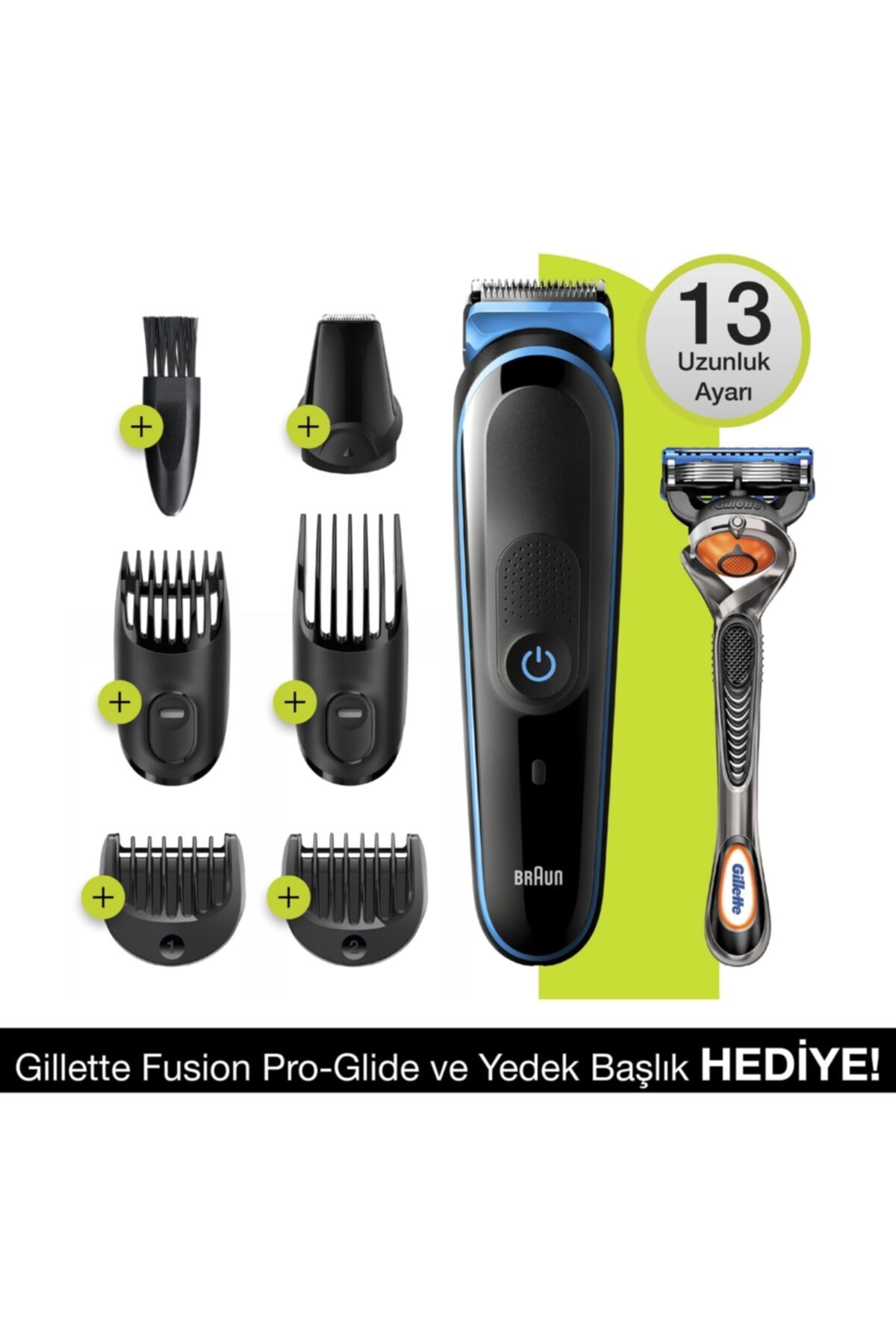 Braun Mgk 5245 Erkek Bakım Kiti 7in1 Şekillendirici - Gillette Hediye