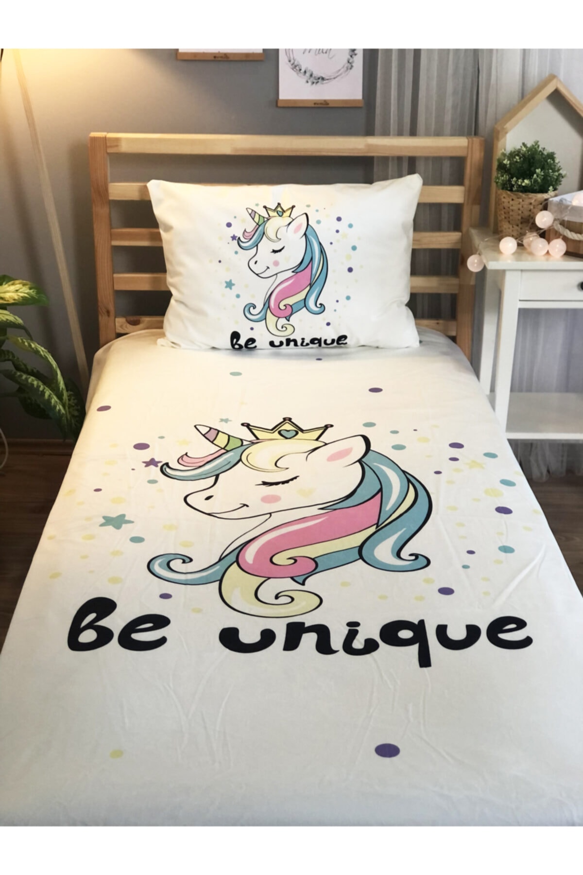 Evmila Unicorn Desen Dekorafit Örtü 16