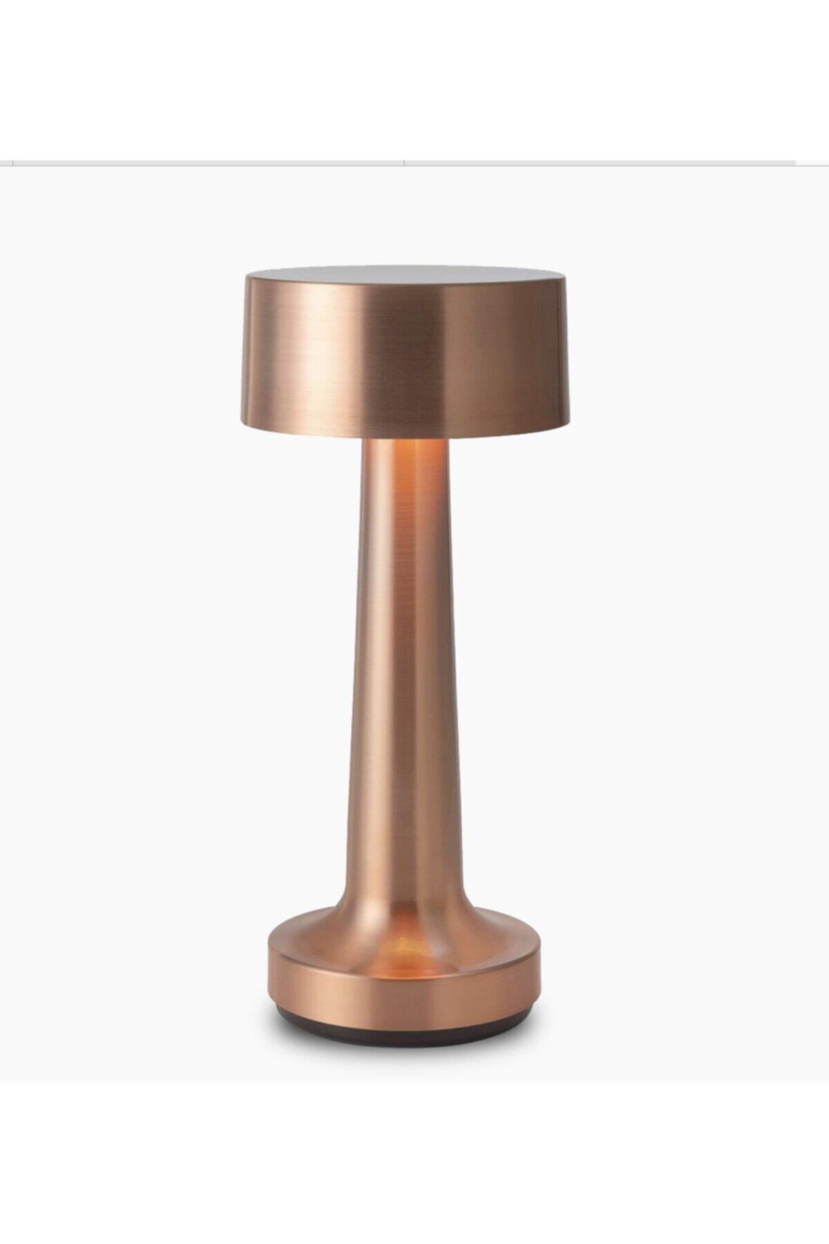 mr.hazerfen Led Masa Lambası Rose Gold Dokunmatik 3 Kademeli