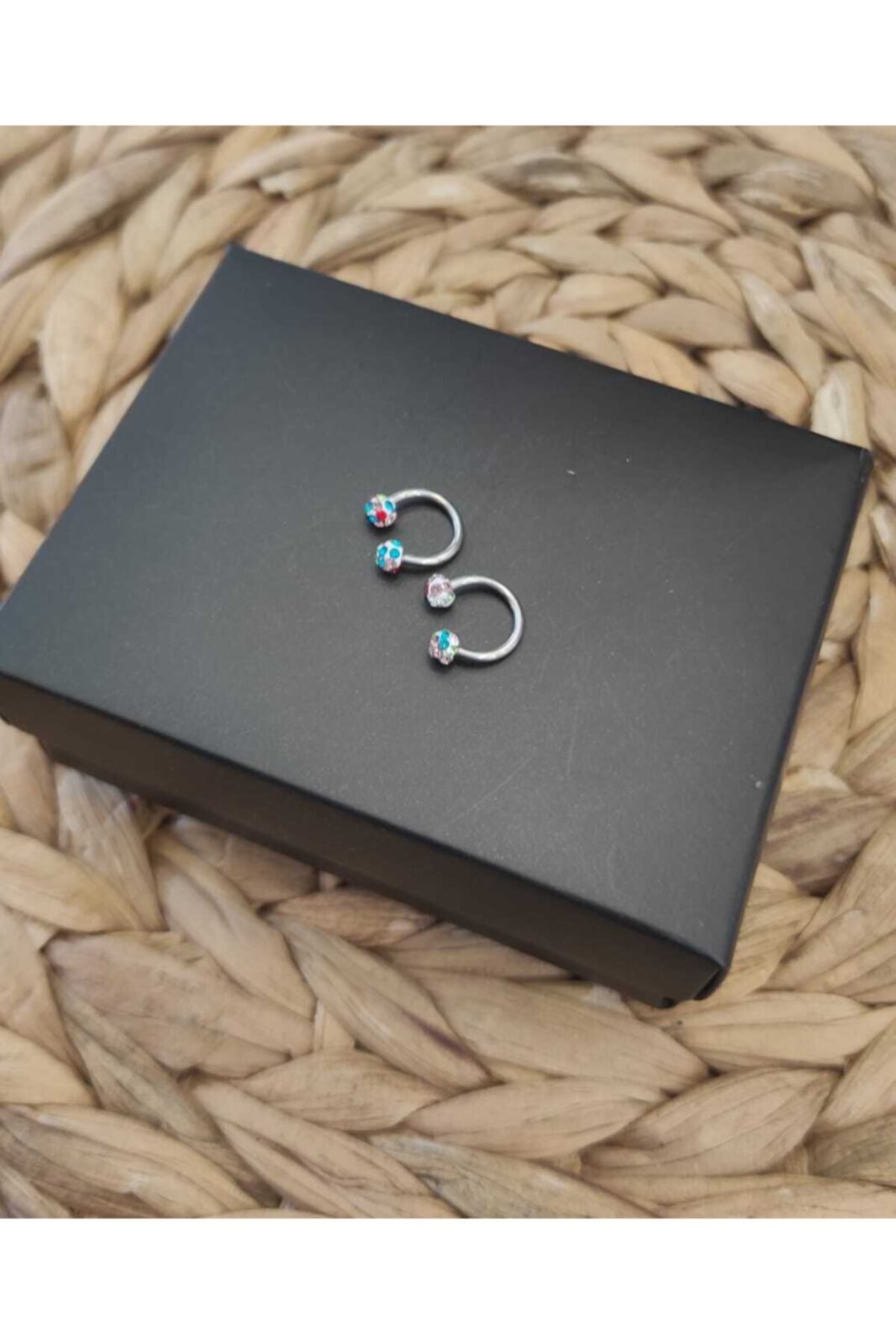 modakay Cerrahi Çelik Piercing, Küpe, Kulak, Dudak, Kıkırdak, Tragus, Helix, (2li Set)