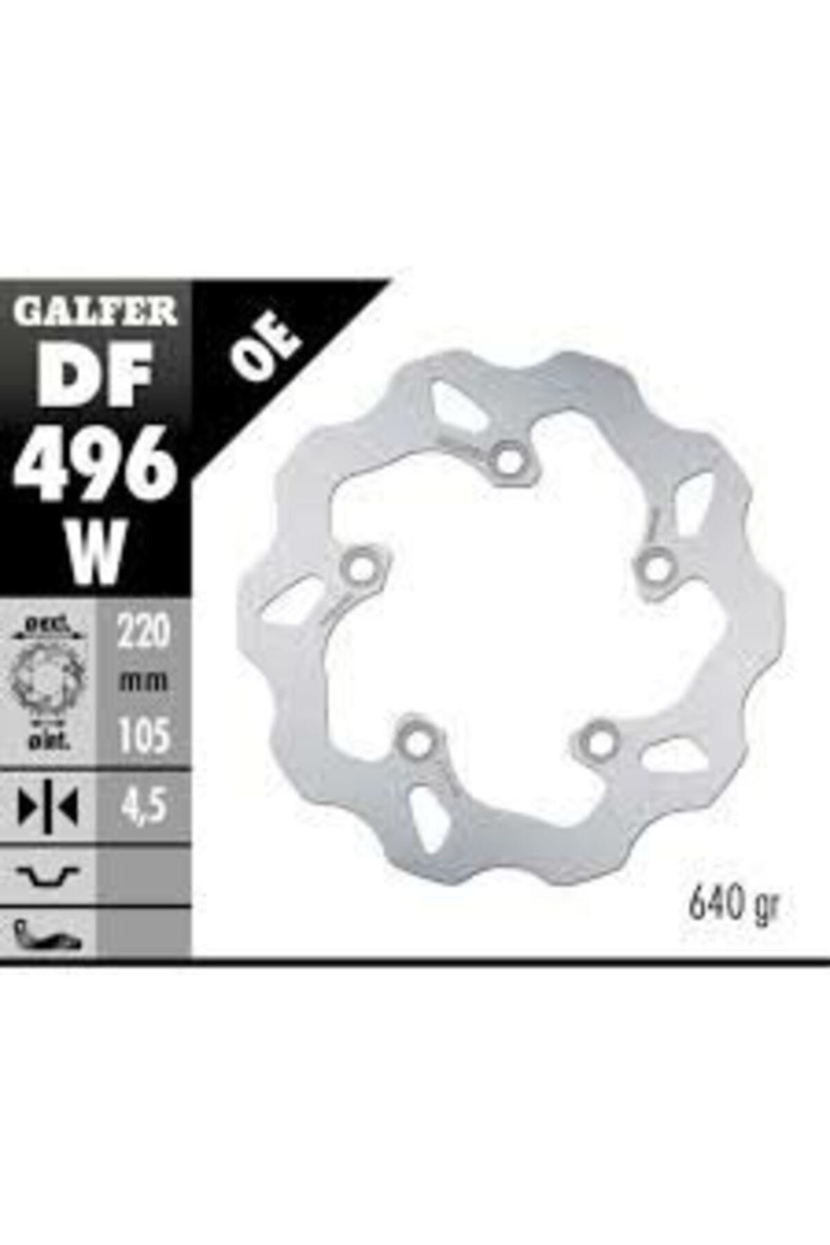 Galfer Yamaha Mt 10 16- Df496w Arka Disk
