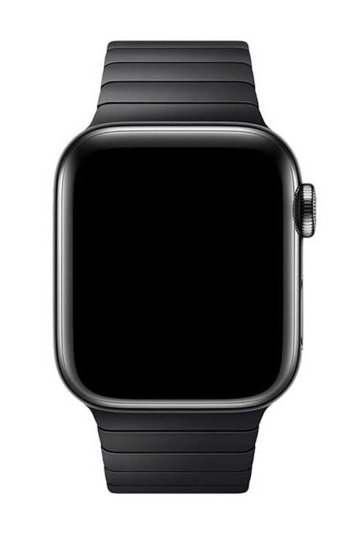 Apple Watch Seri 7 40 mm Ayarlanabilir Metal Kordon Kayış Siyah Ve Popsocket