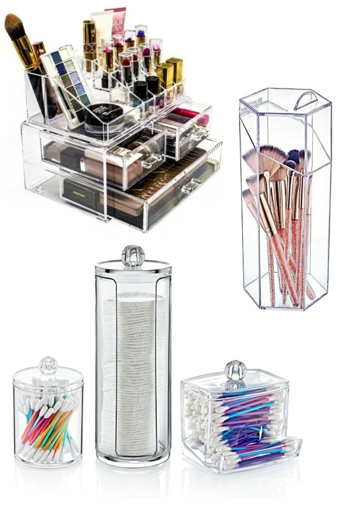 inteklife Premium Makyaj Düzenleyici Organizer 5'li Set
