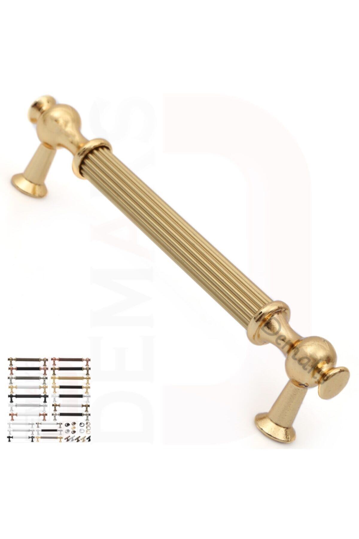 Demaks Alya Altın 128mm (1adet) Lüks Metal Mobilya Dolap Çekmece Kulpu