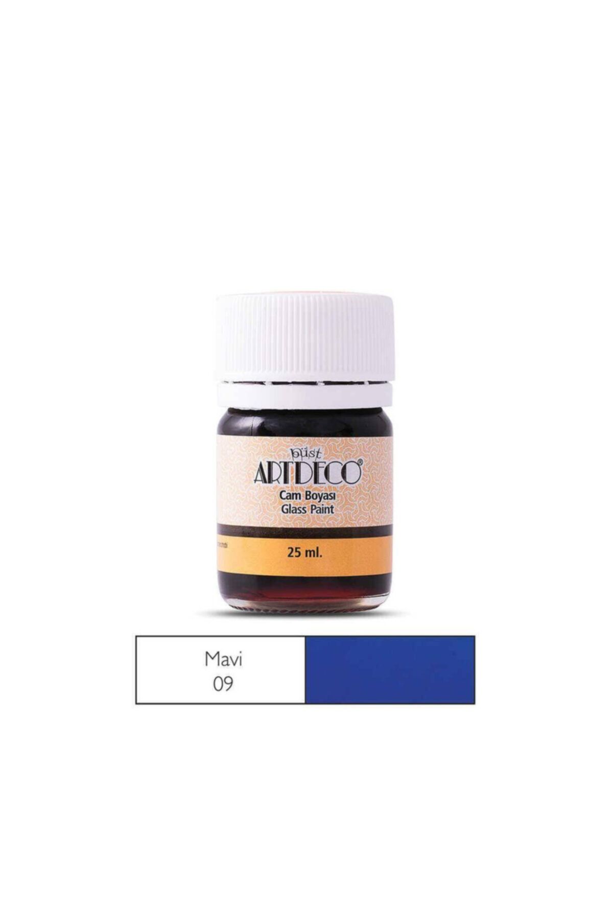 Amos Artdeco 25ml Mavi Cam Boyası 30a-09