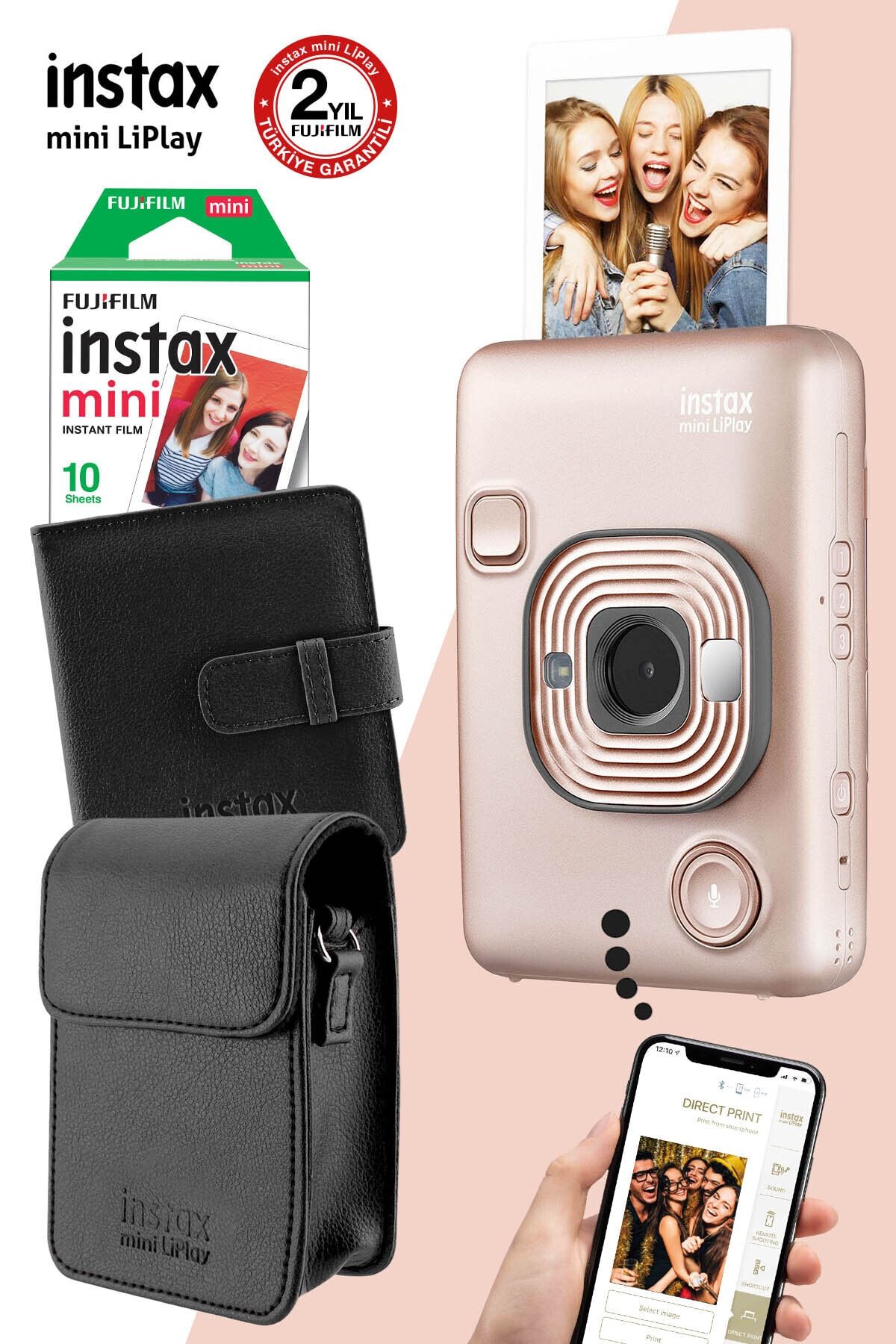 Fujifilm Instax Mini Liplay Hybrid Blush Gold Fotoğraf Makinesi Hediye Seti 2