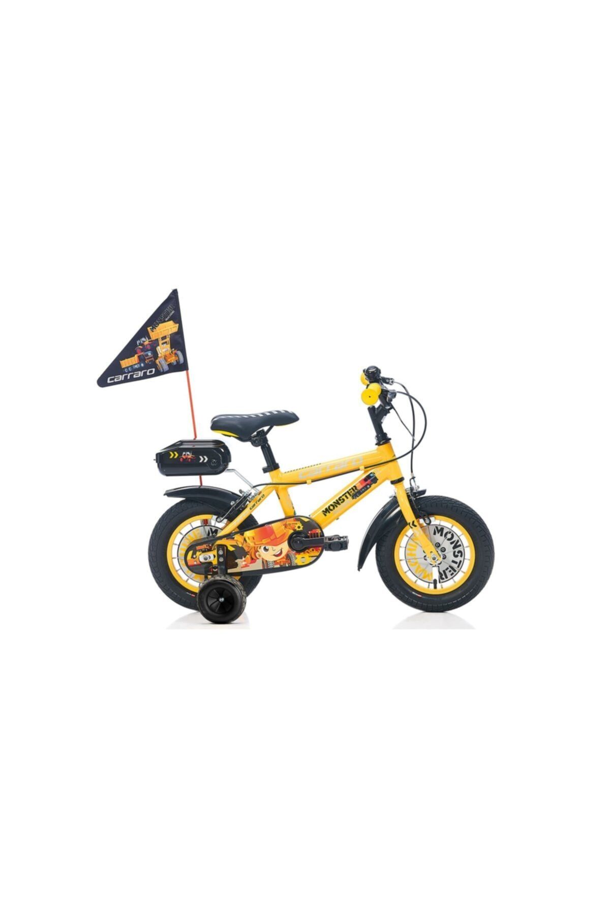 Carraro Monster 12 Çocuk Bisikleti Siyah - Mavi 21 Cm