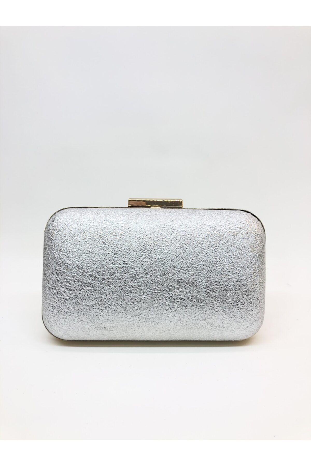 womenacs Kadın Gümüş Renk Kristal Elde Ve Uzun Askılı Kullanım Abiye Portföy Clutch Çanta