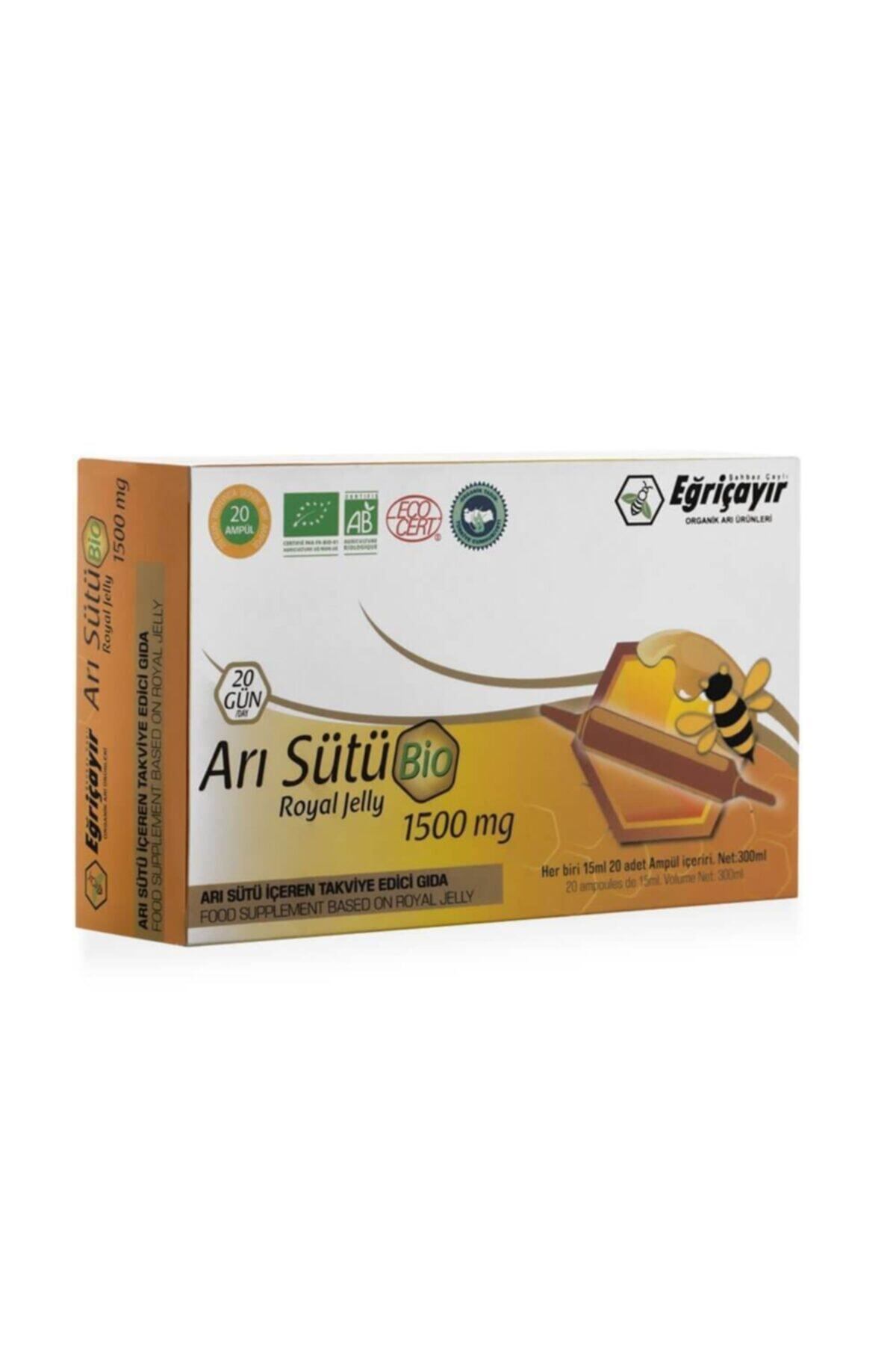 Eğriçayır Organik Arı Sütü Ampül 1500 g 300 ml 15 mlx20 Adet Tüp
