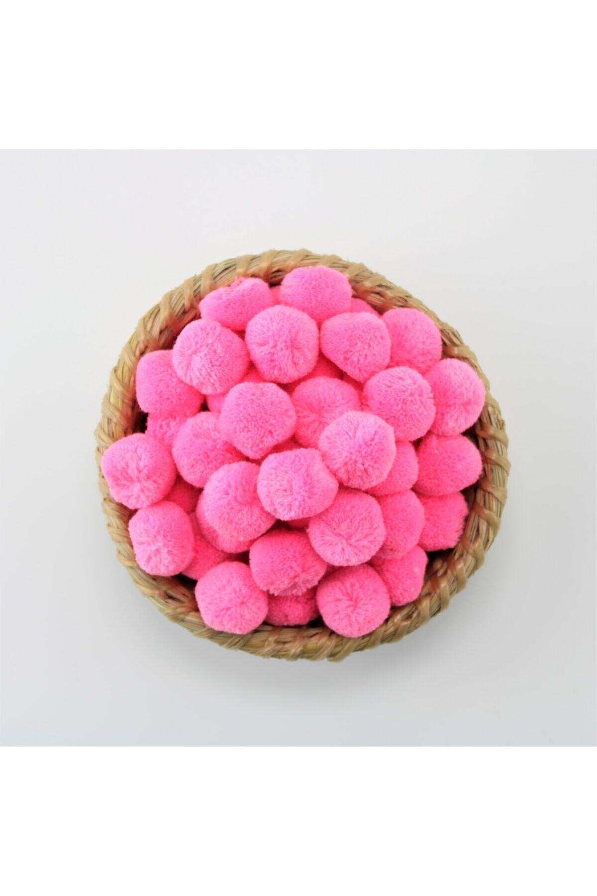 ELİSA Yün Ponpon 2 Cm 100'lü Paket - Pembe