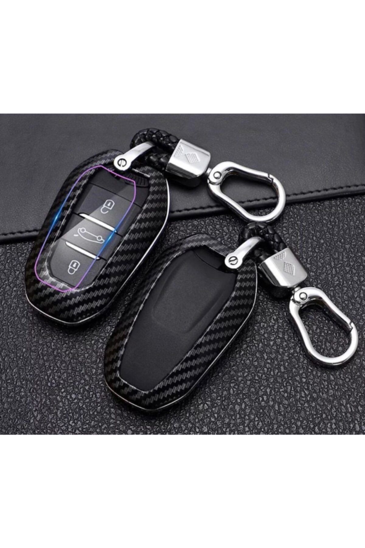 AYZ GARAGE Peugeot Karbon Anahtar Kılıfı