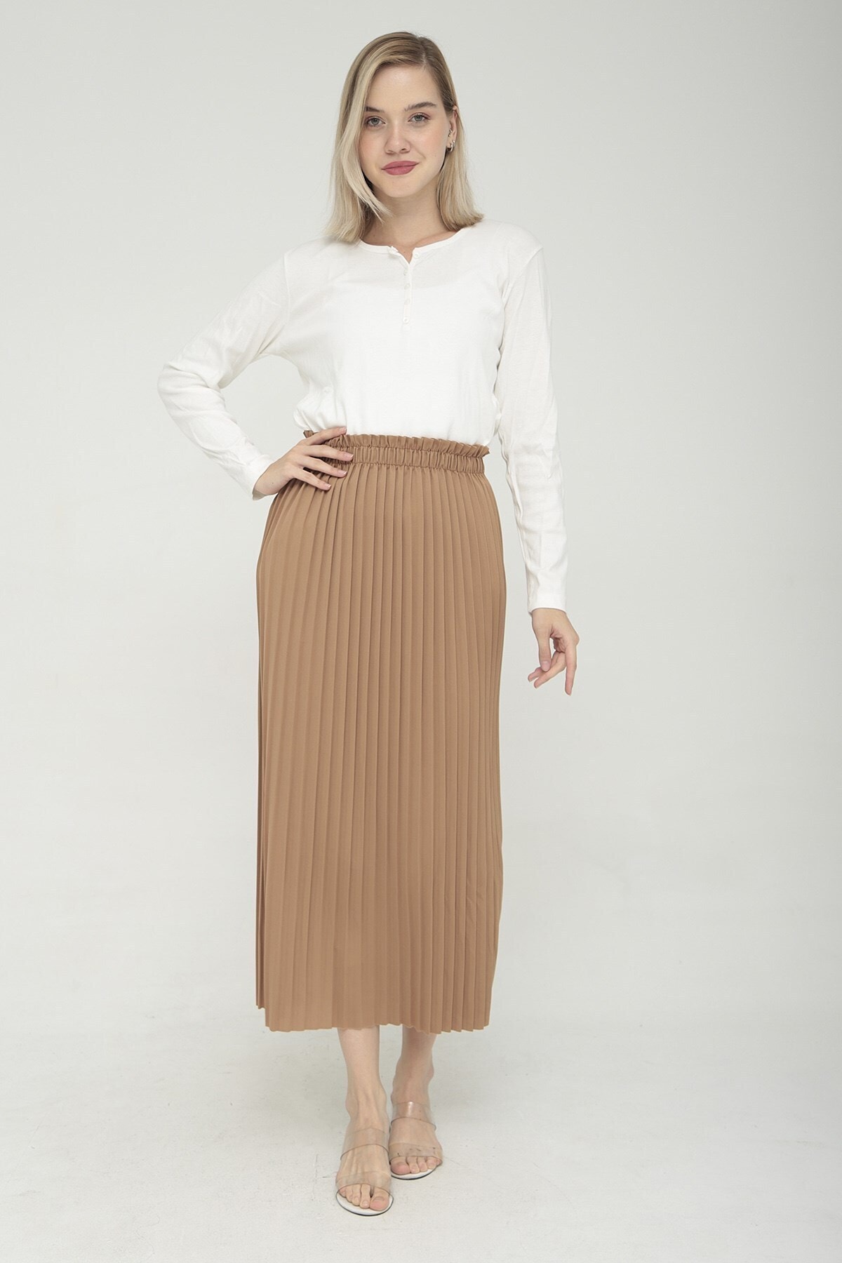 Yağızlar Kadın Bisküvi Piliseli Etek