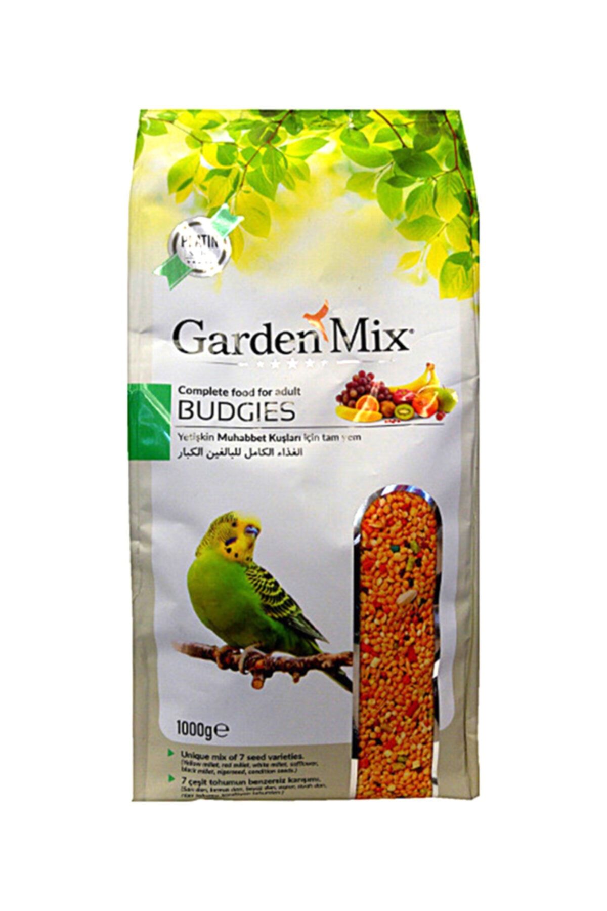Gardenmix Platin Muhabbet Kuşu Yemi-1 Kg-meyveli