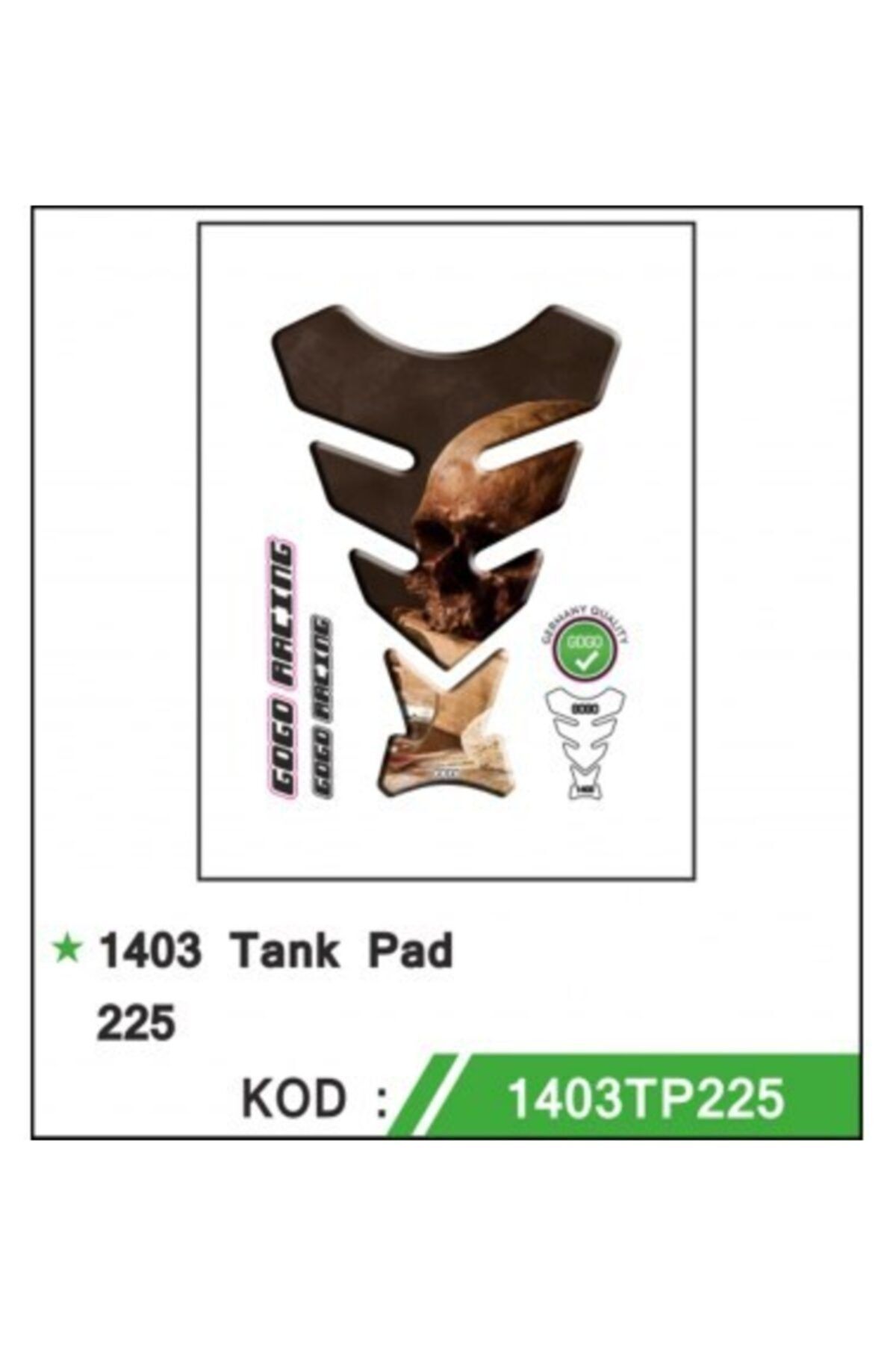 Gogo Motosiklet Tankpad 1403-225 Desing 1. Kalite Alman Malı