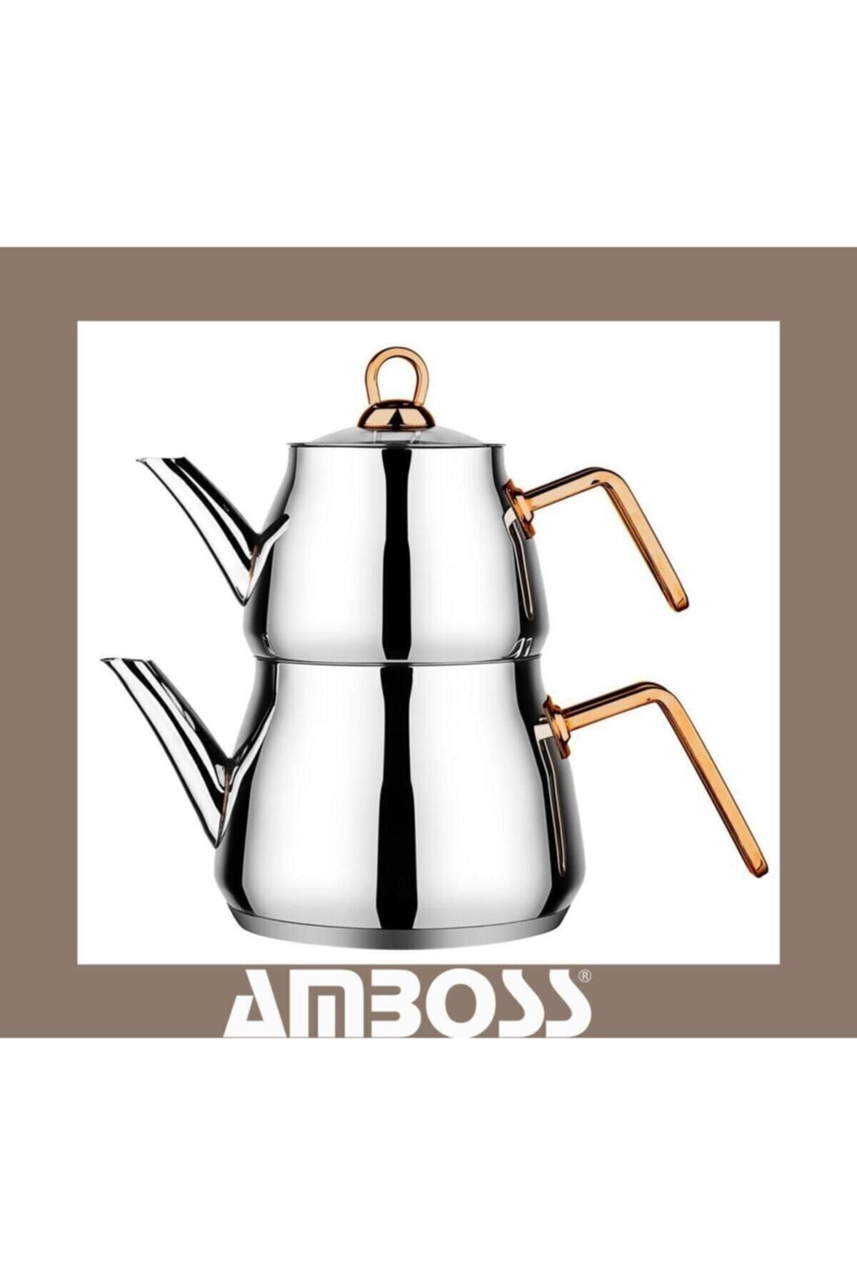Amboss Oregon Bakır Saplı Orta Boy Çaydanlık Takımı Ore-6312