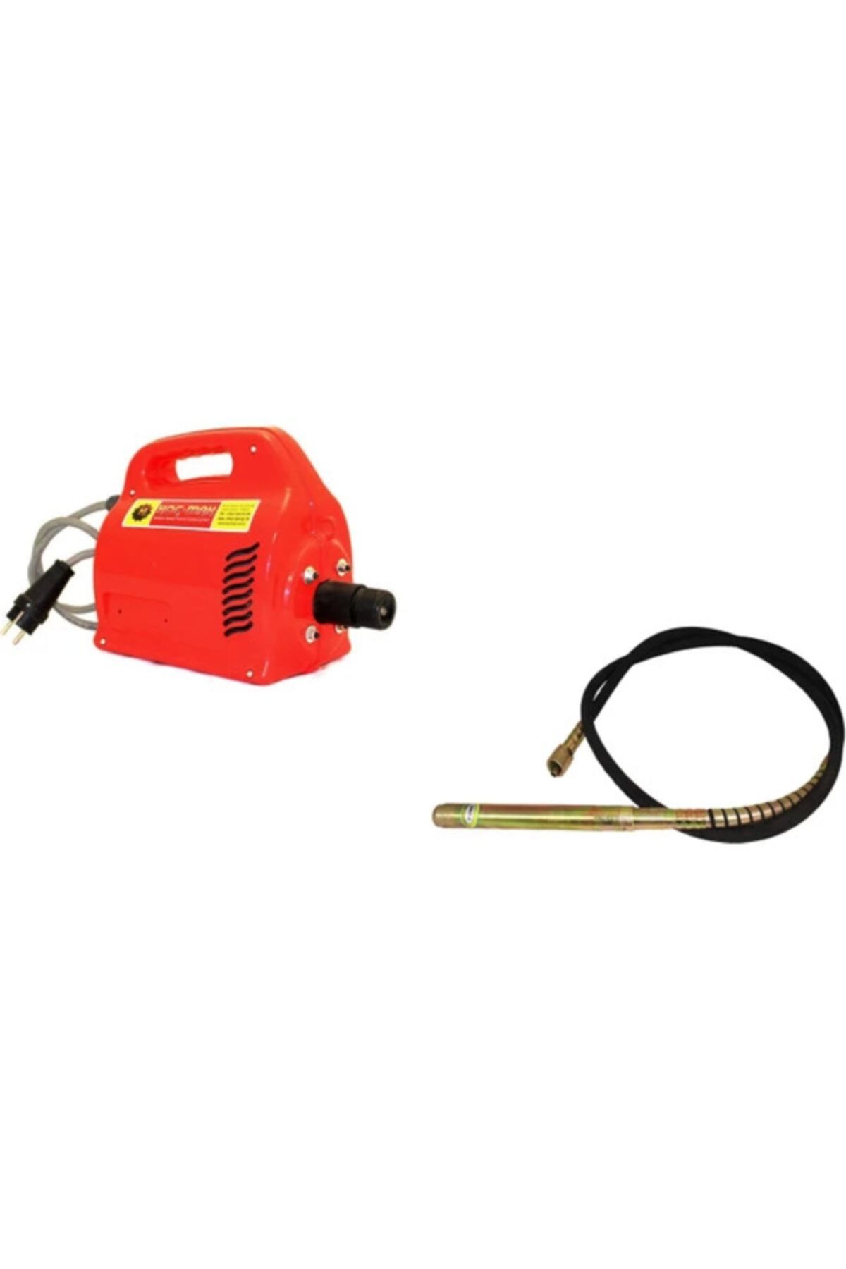 KoçMak Çanta Tipi 1 Hp Elektrik Motorlu Beton Vibratörü - 4 Mt. 45mm Hortumlu (kırmızı)