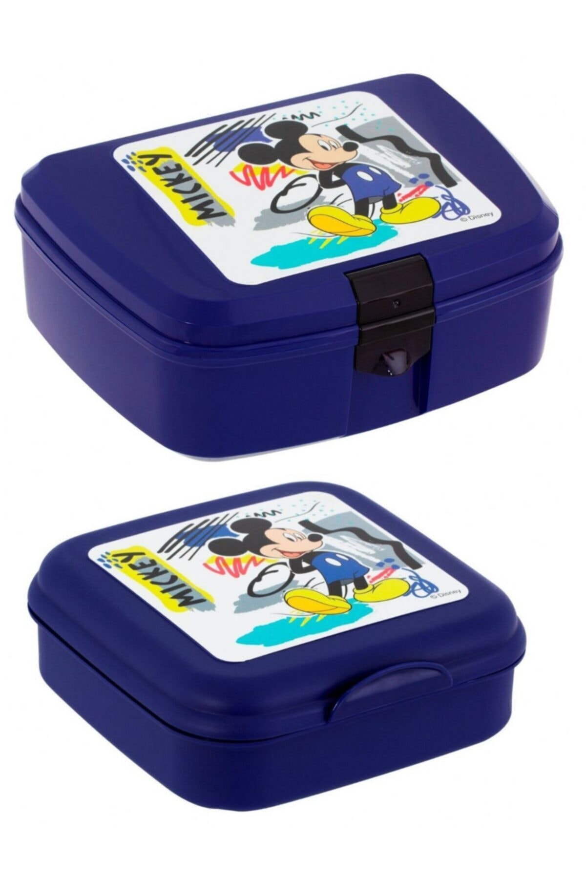 Herevin Lacivert Iki Bölmeli Micky Mouse Beslenme Kabı