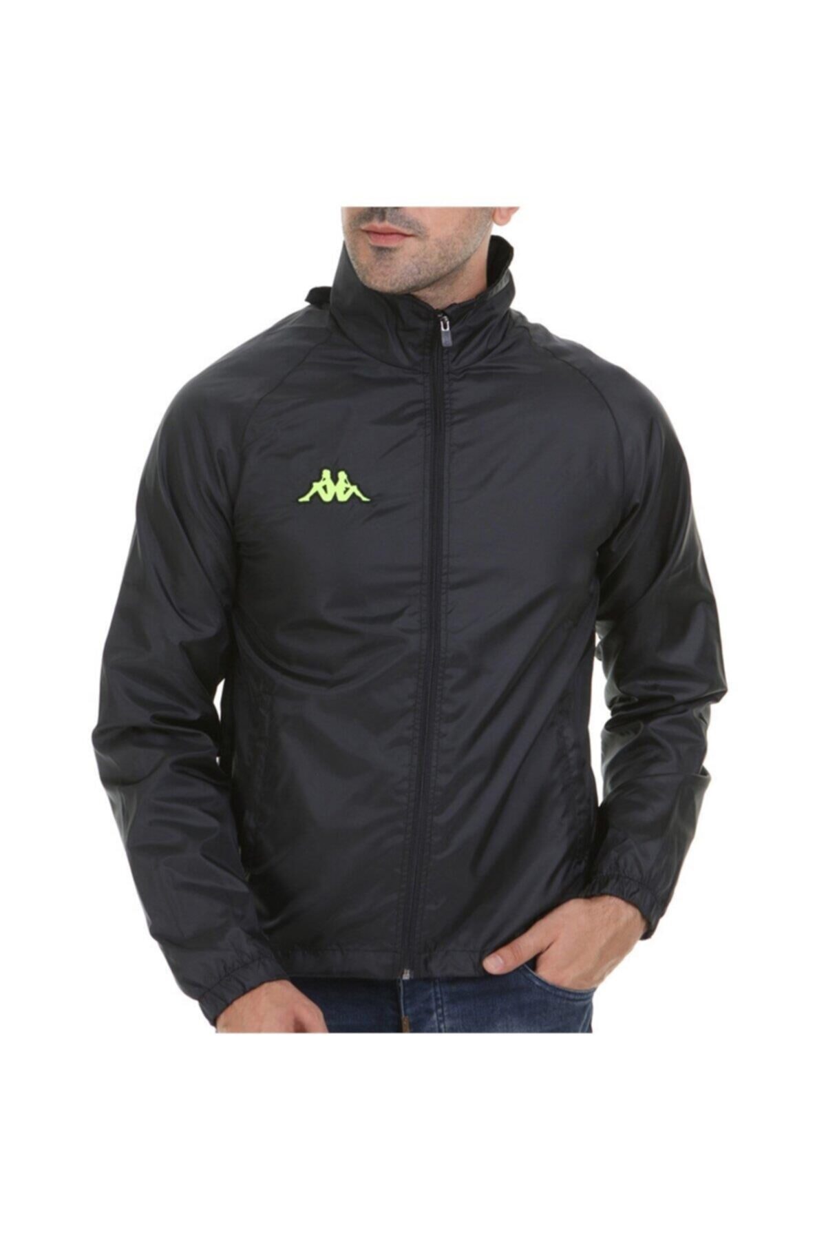Kappa Erkek Siyah Yağmurluk Amberzıp2