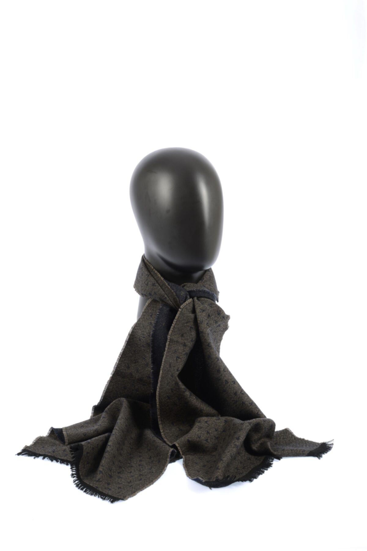 Ferrini Kahverengi Desenli Atkı