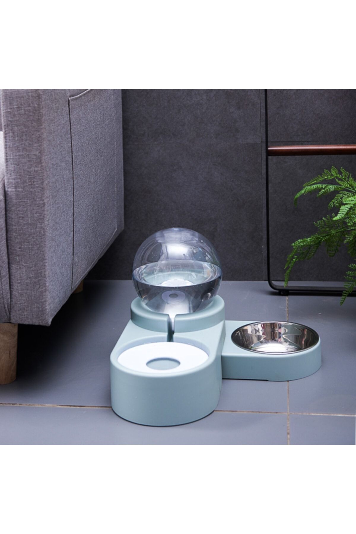 MİKOPET Gwl-17 Otomatik Su Hazneli Mama Ve Su Kabı Yeşil (stainless Steel Paslanmaz Çelik)