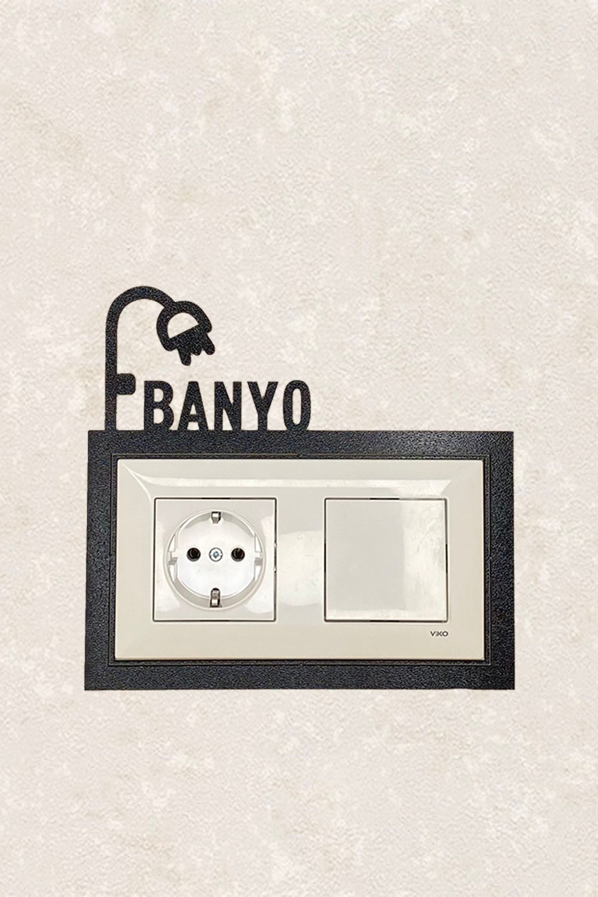 BLgrup 2103 Lazer Kesim Ahşap Priz Çerçevesi Ikili Banyo