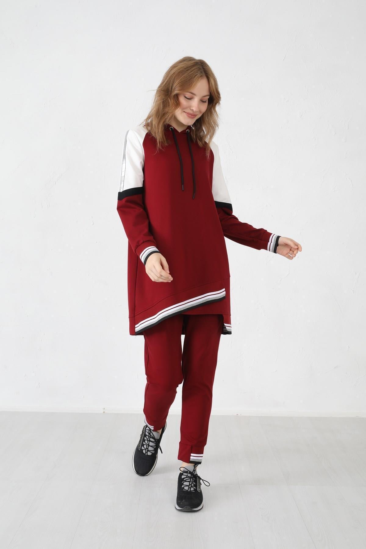 Moodbasic Simli Ribanalı Eşofman Takım