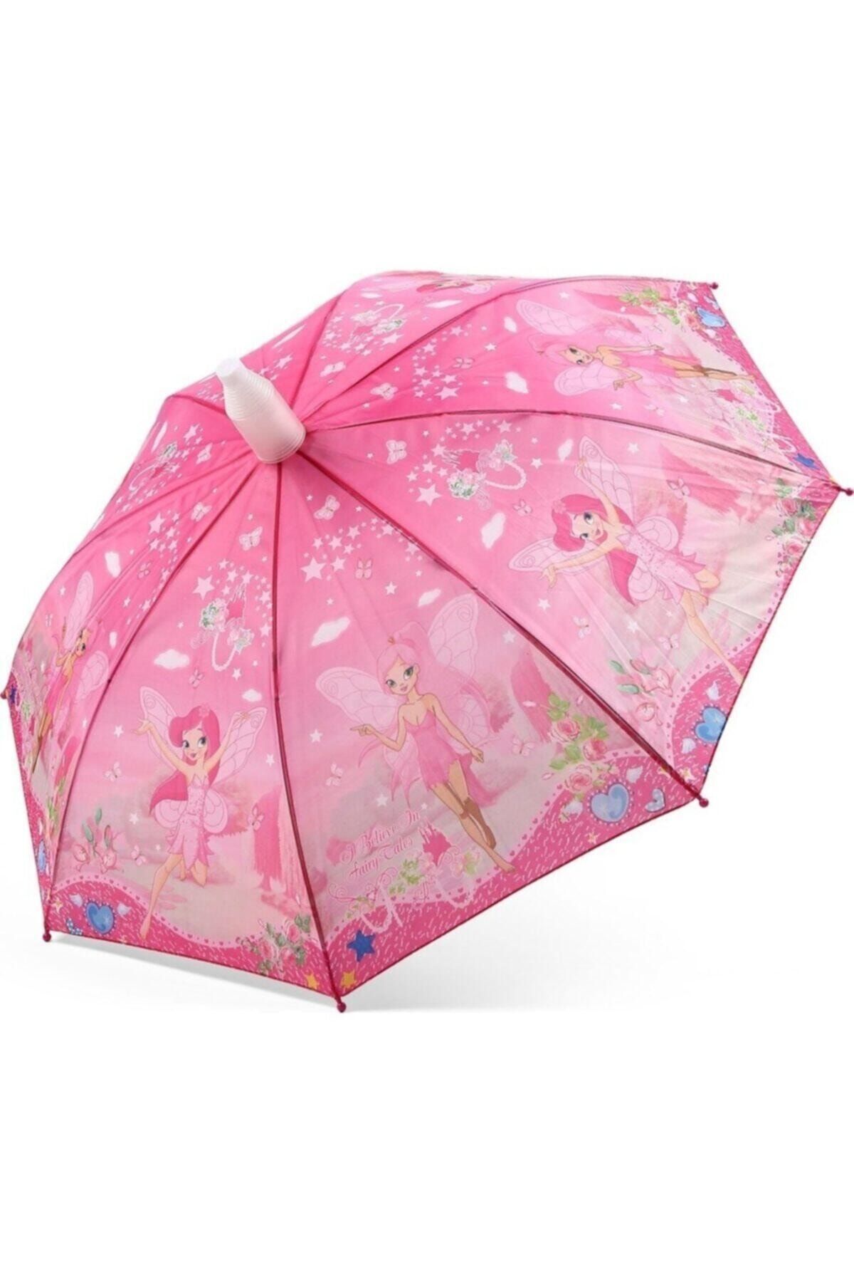 hediesshop Pvc Kılıflı Kız Çocuk Şemsiyesi, Otomatik Mekanizma
