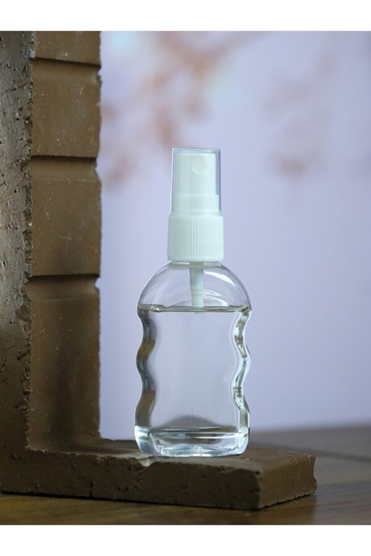 Sizeuyduk 500 Adet 50 Ml Tırtıklı Sprey Başlıklı Kolonya Dezenfektan Şişesi (50 Adet 50 Ml Şişe Takım Hediye)